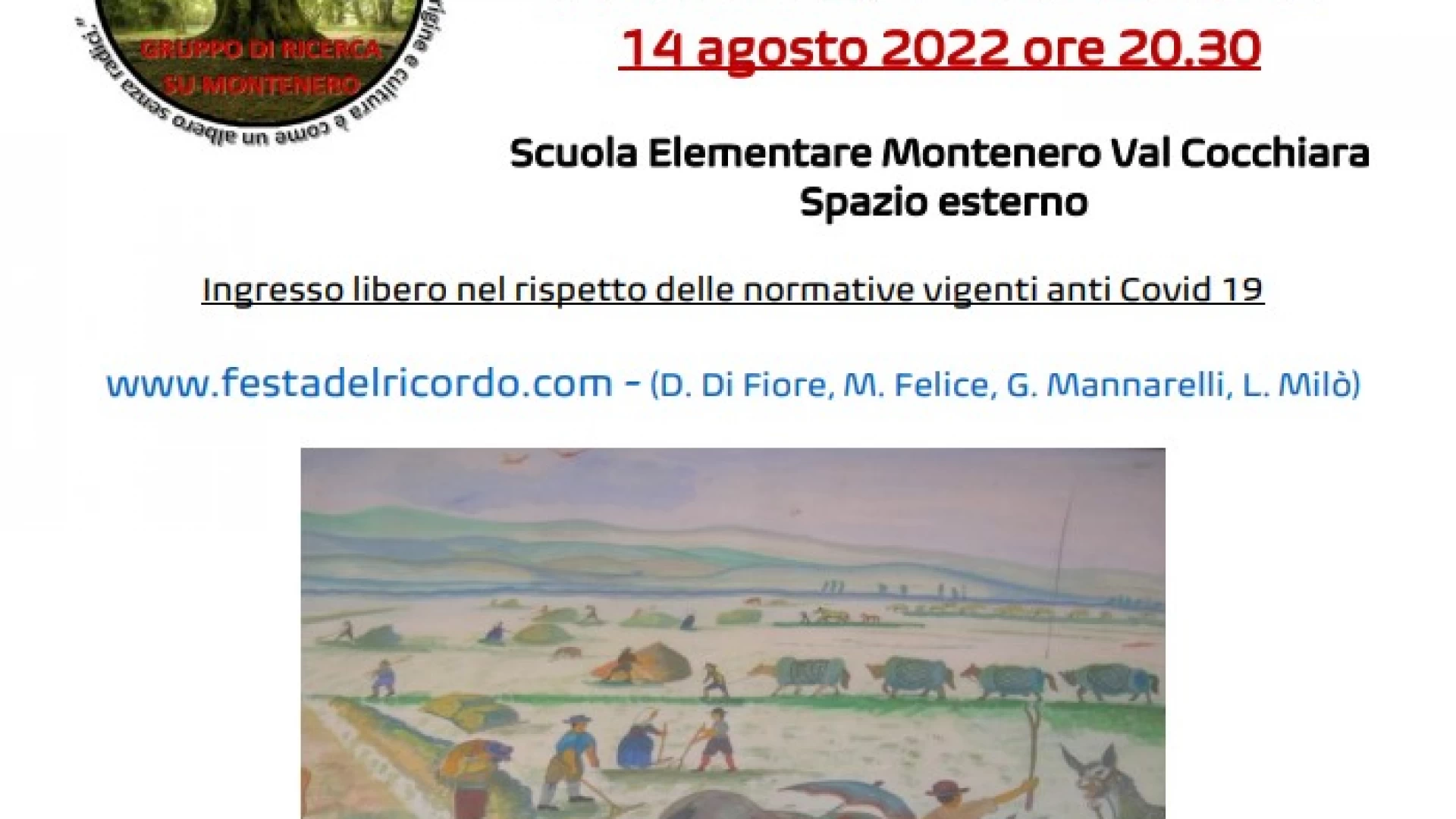 Montenero Val Cocchiara: tre opuscoli per far conoscere la storia del territorio. Le produzioni letterarie verranno presentate in occasione della Festa del Ricordo il prossimo 14 agosto.