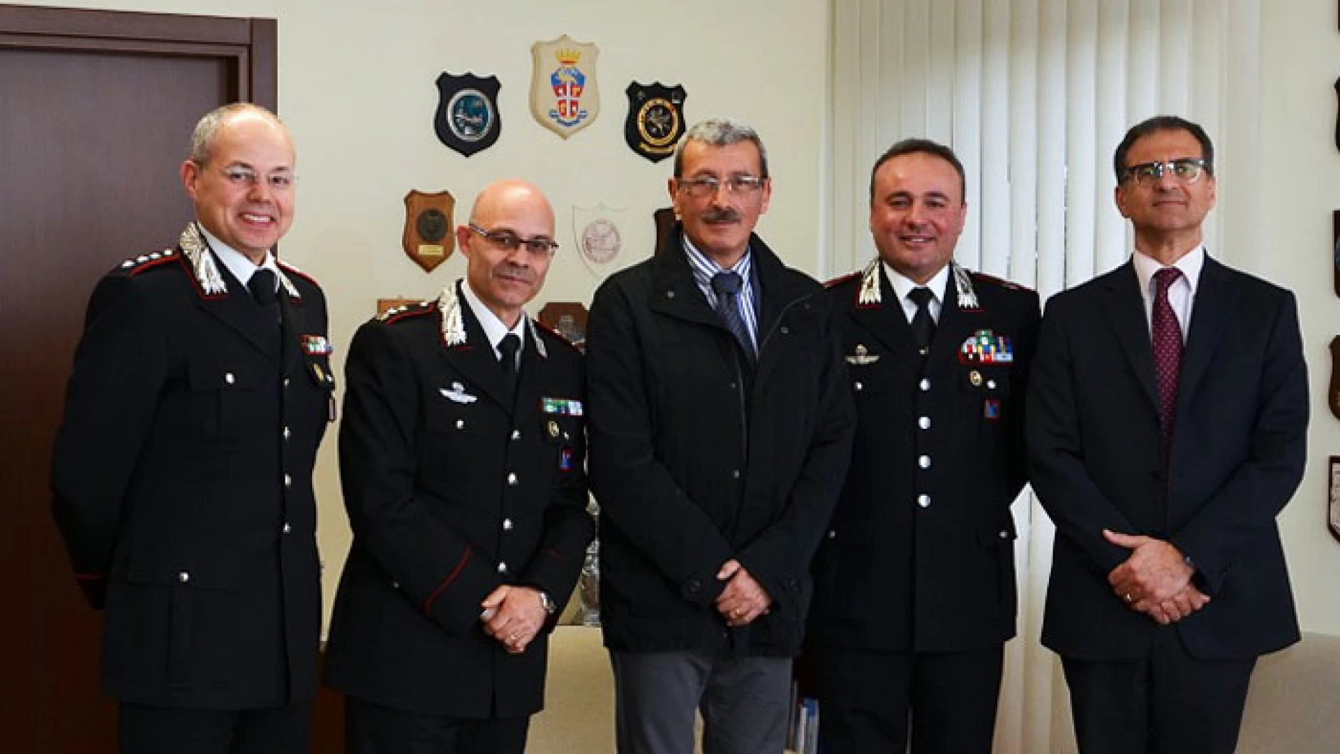 Isernia: il nuovo Questore Borzacchiello ha incontrato i vertici del comando provinciale dei Carabinieri.