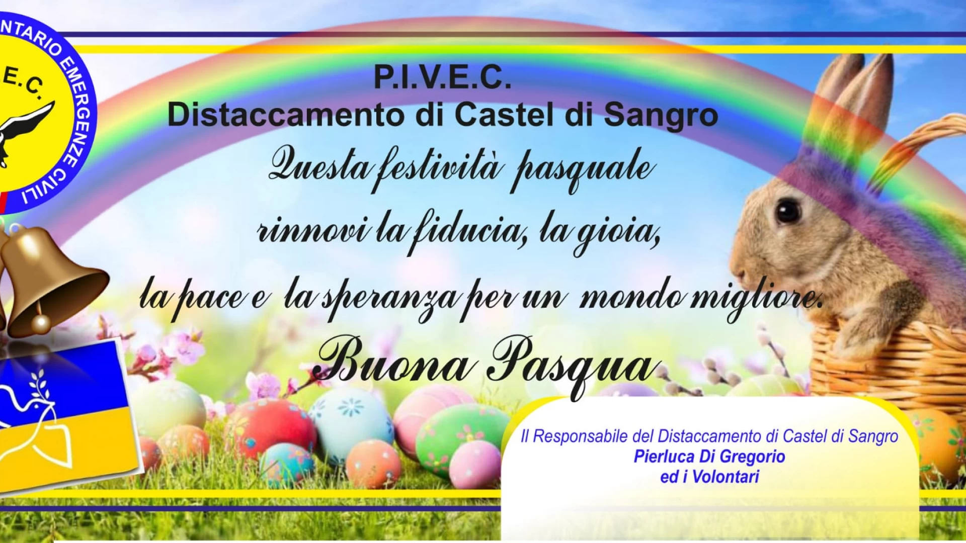 Castel Di Sangro: gli auguri Pasquali della PIVEC a tutta la cittadinanza.
