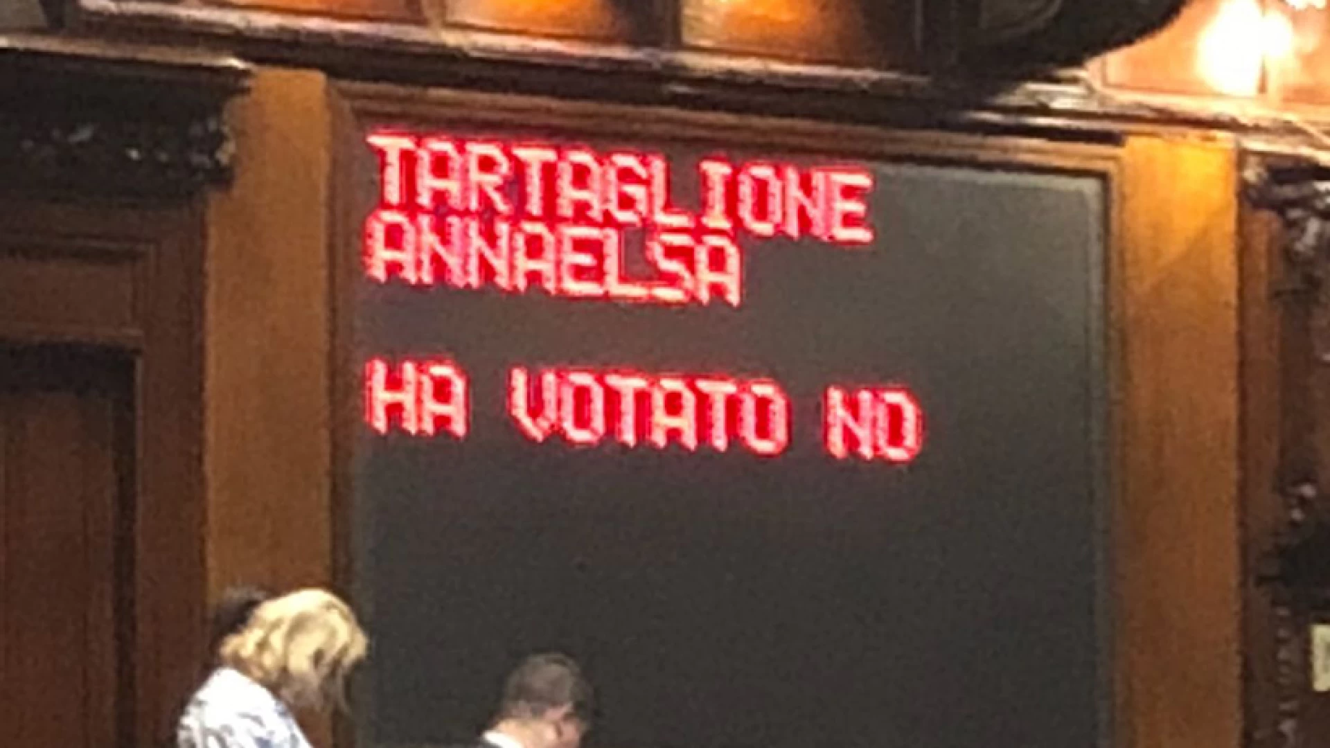 Governo Lega-Cinque Stelle, la deputata molisana di Forza Italia Annaelsa Tartaglione vota no alla fiducia. Le sue motivazioni.