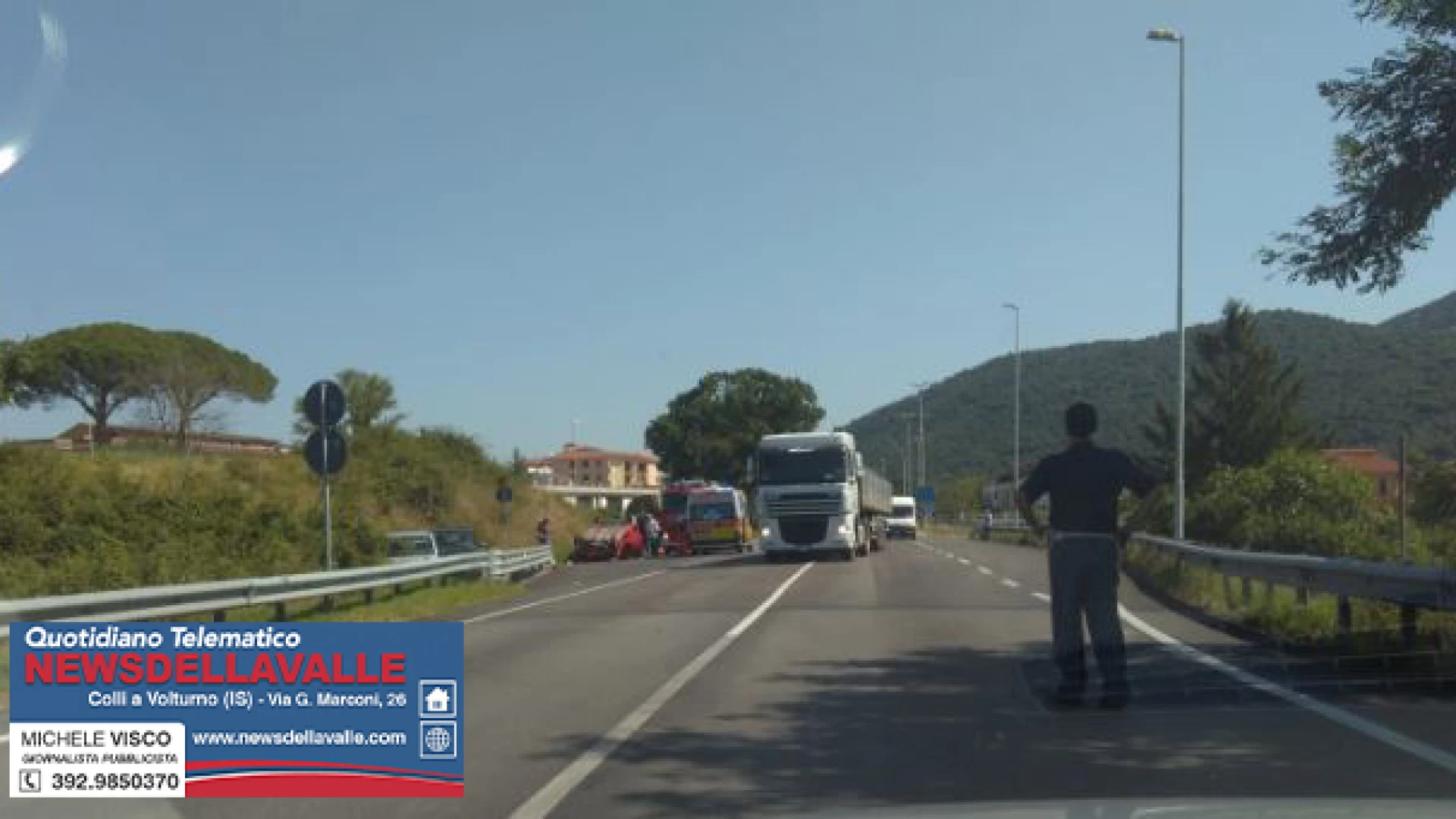 Monteroduni: perde il controllo dell’auto , si cappotta e finisce fuori strada. Brutto incidente appena avvenuto sulla statale 85 venafrana.