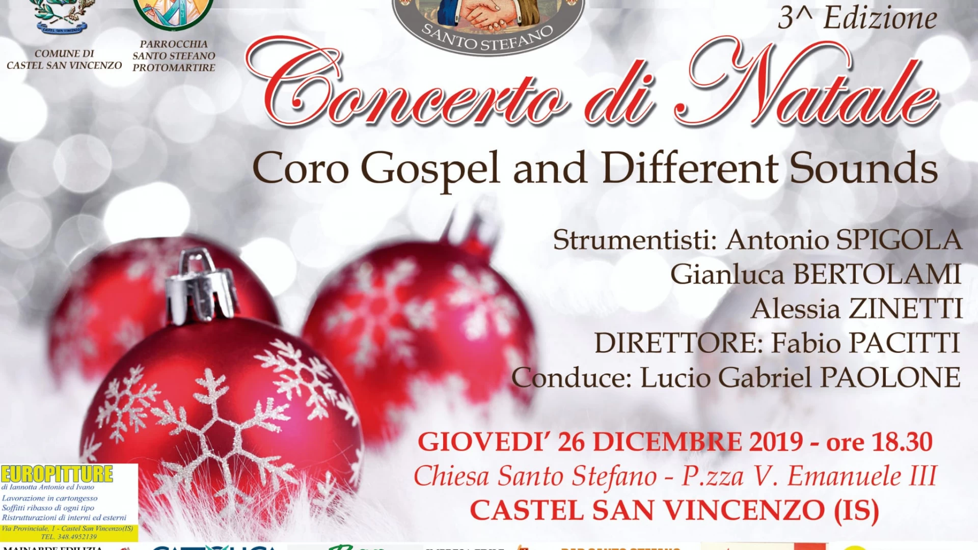 A Castel San Vincenzo, la terza edizione del Concerto di Natale