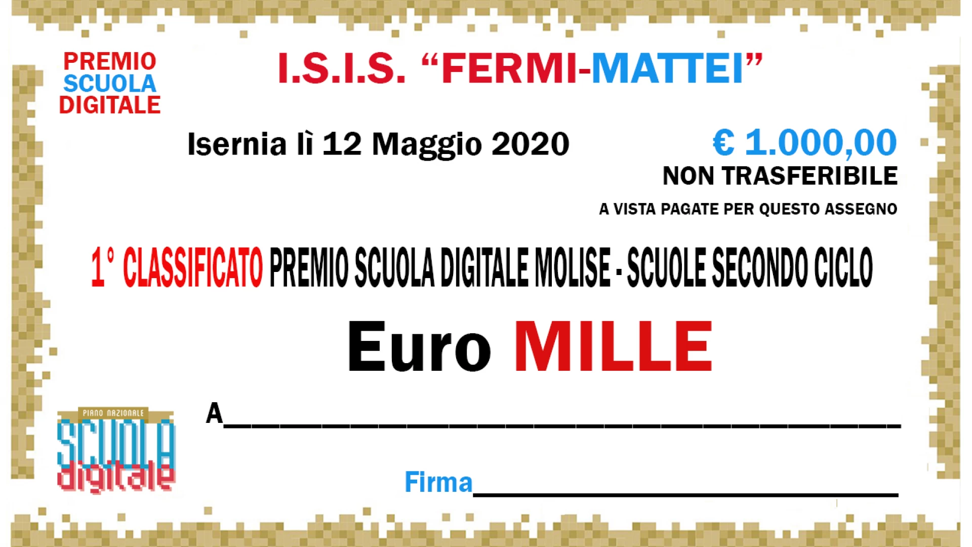 All’Isis Fermi Mattei di Isernia il premio provinciale “Scuola digitale”.