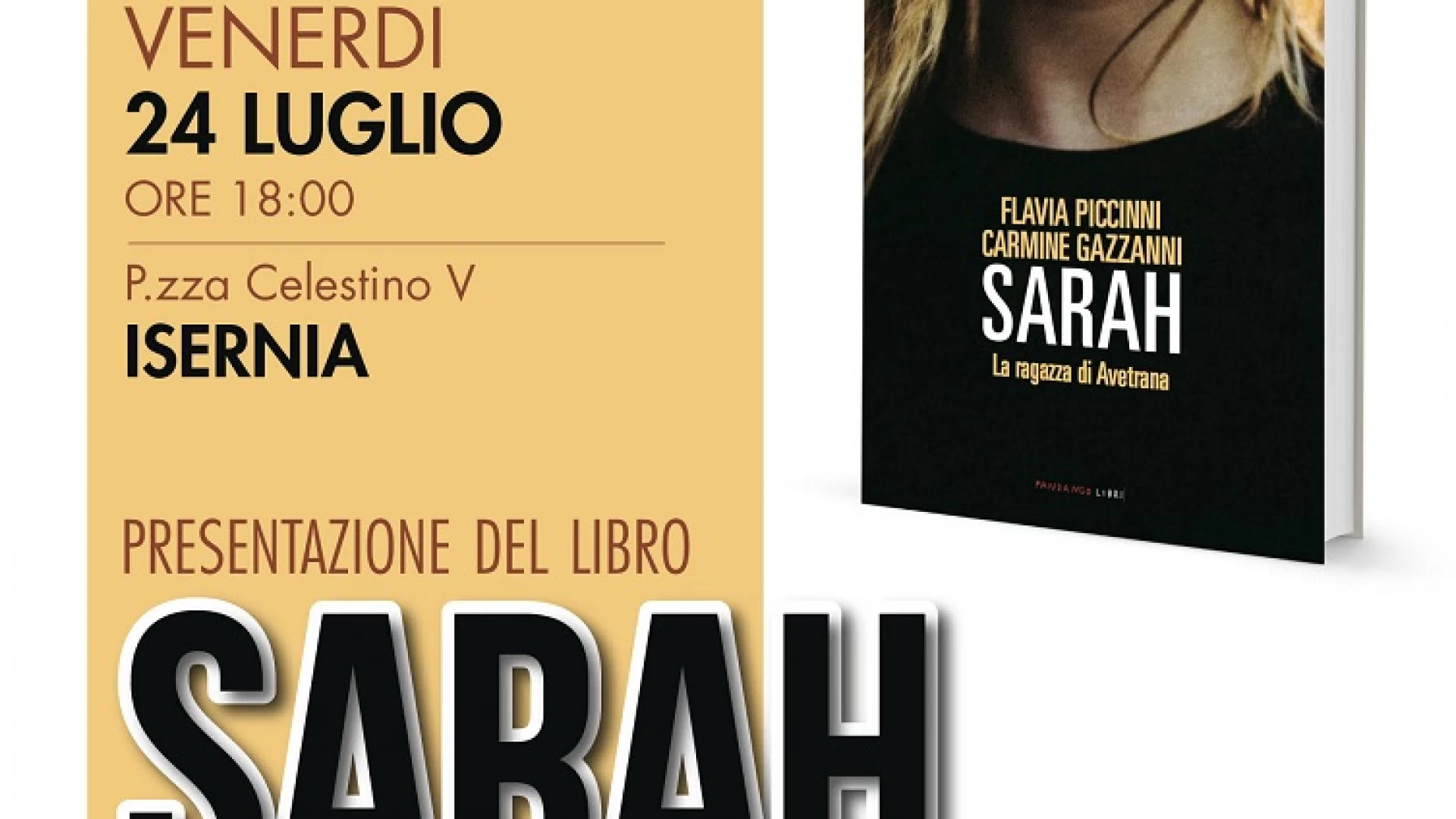 Isernia: “Sarah, la ragazza di Avetrana”. Venerdì la presentazione del volume di Gazzani e Piccinni.