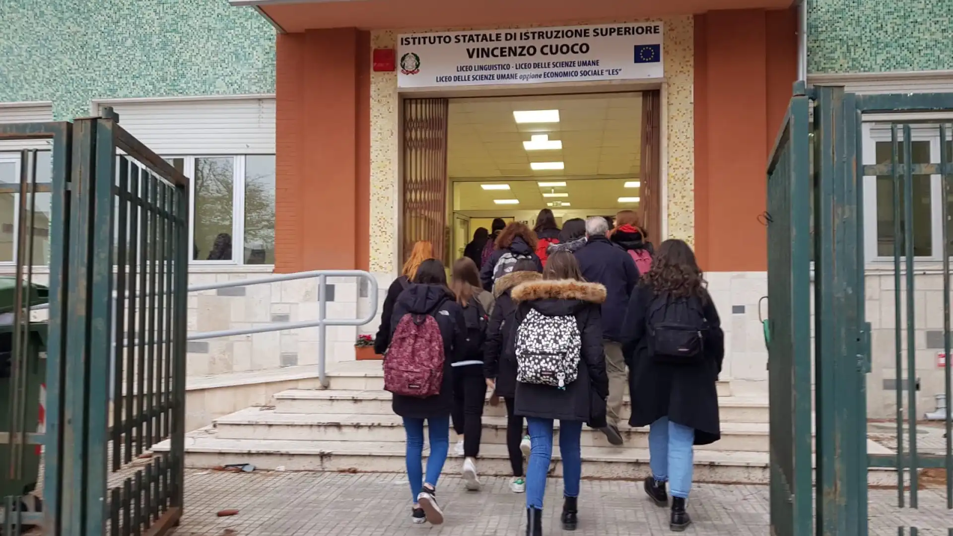 Isernia: tornano a fare lezione in presenza gli alunni del Cuoco interessati da un caso positivo in classe