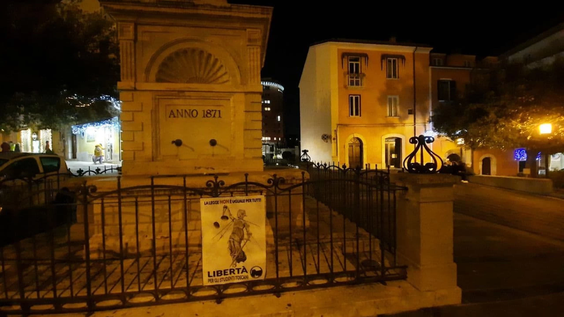 Molise: ‘Libertà per gli studenti toscani’, manifesti presso statue e monumenti in tutta la Regione