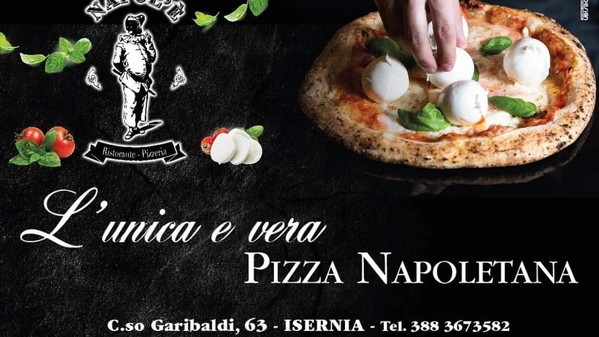 Napul’e’ ad Isernia, oltre la consegna a domicilio e l’asporto, la novità 2021 e’ quella della pizza a pranzo.