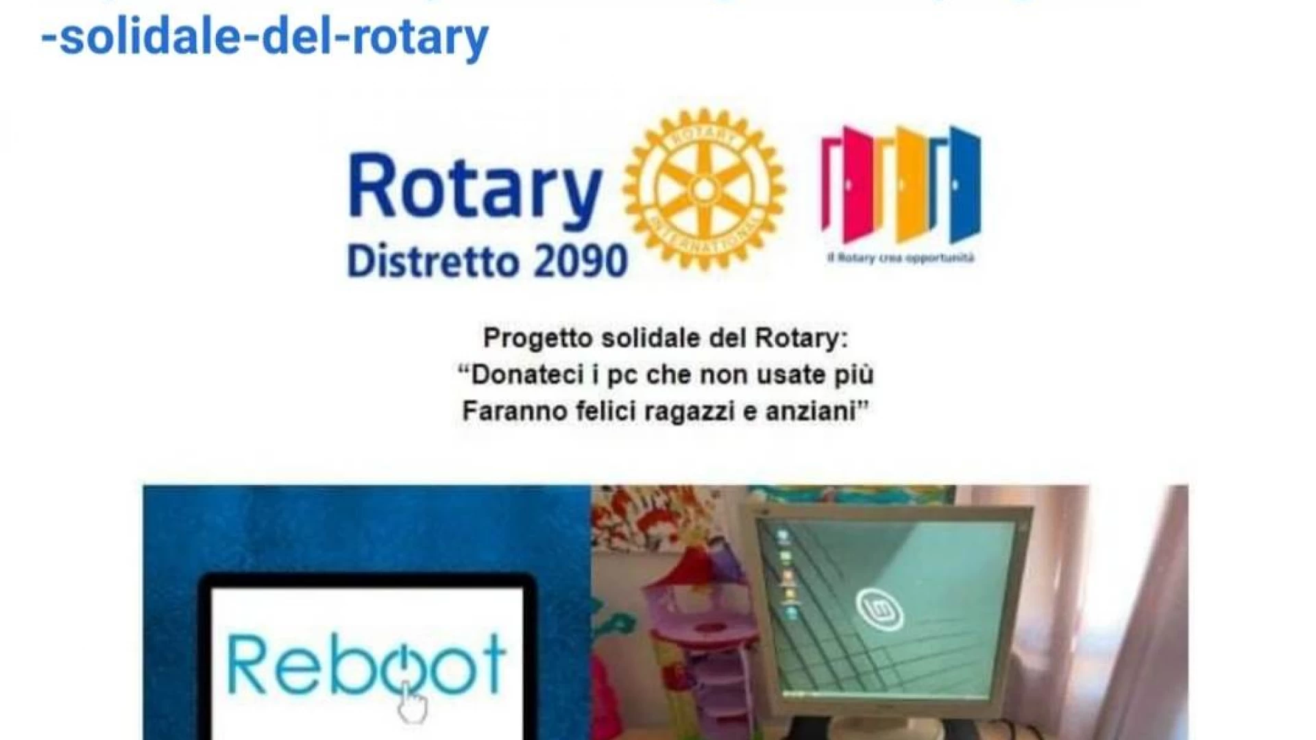 Didattica a distanza e smart working, prosegue il progetto Reboot del Rotary
