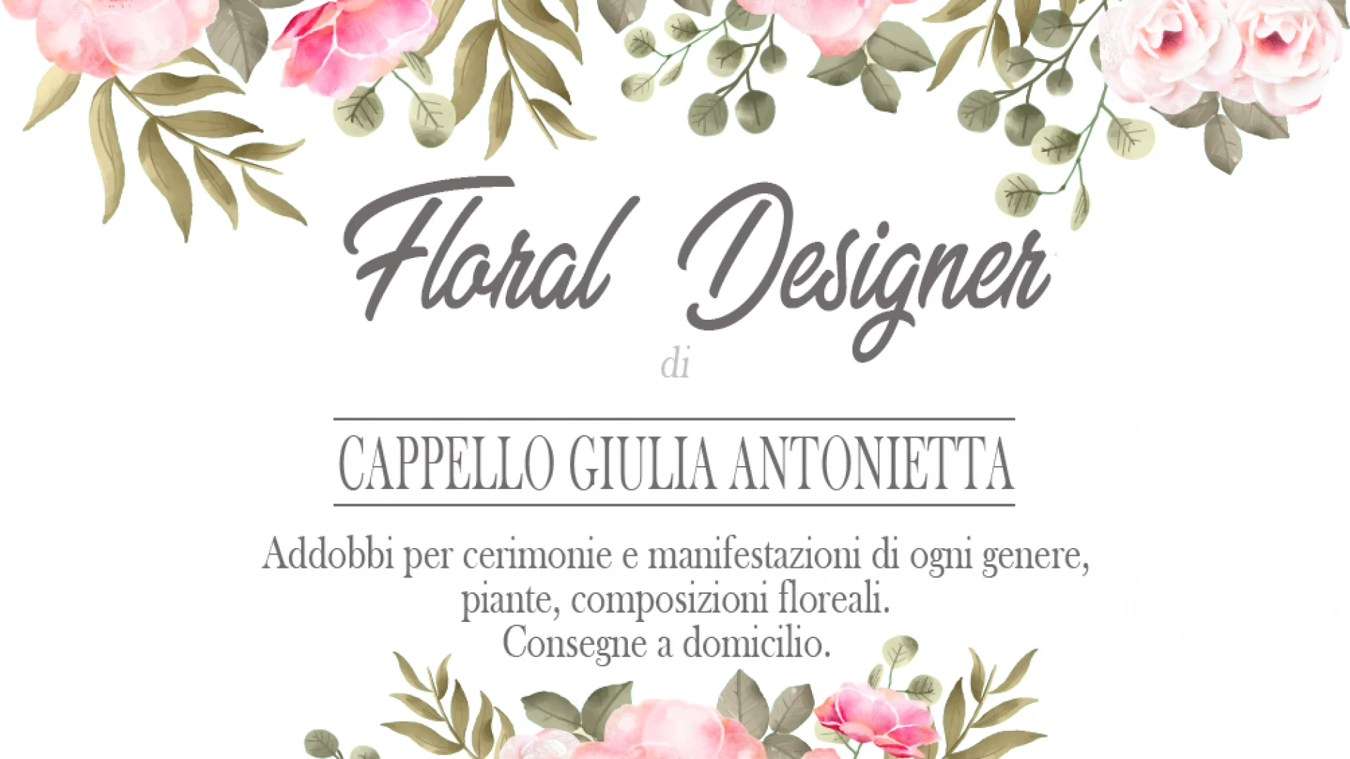 Cerro al Volturno: scegli Floral Designer di Giulia Cappello per i tuoi giorni importanti. Piante, addobbi floreali e molto altro ancora.