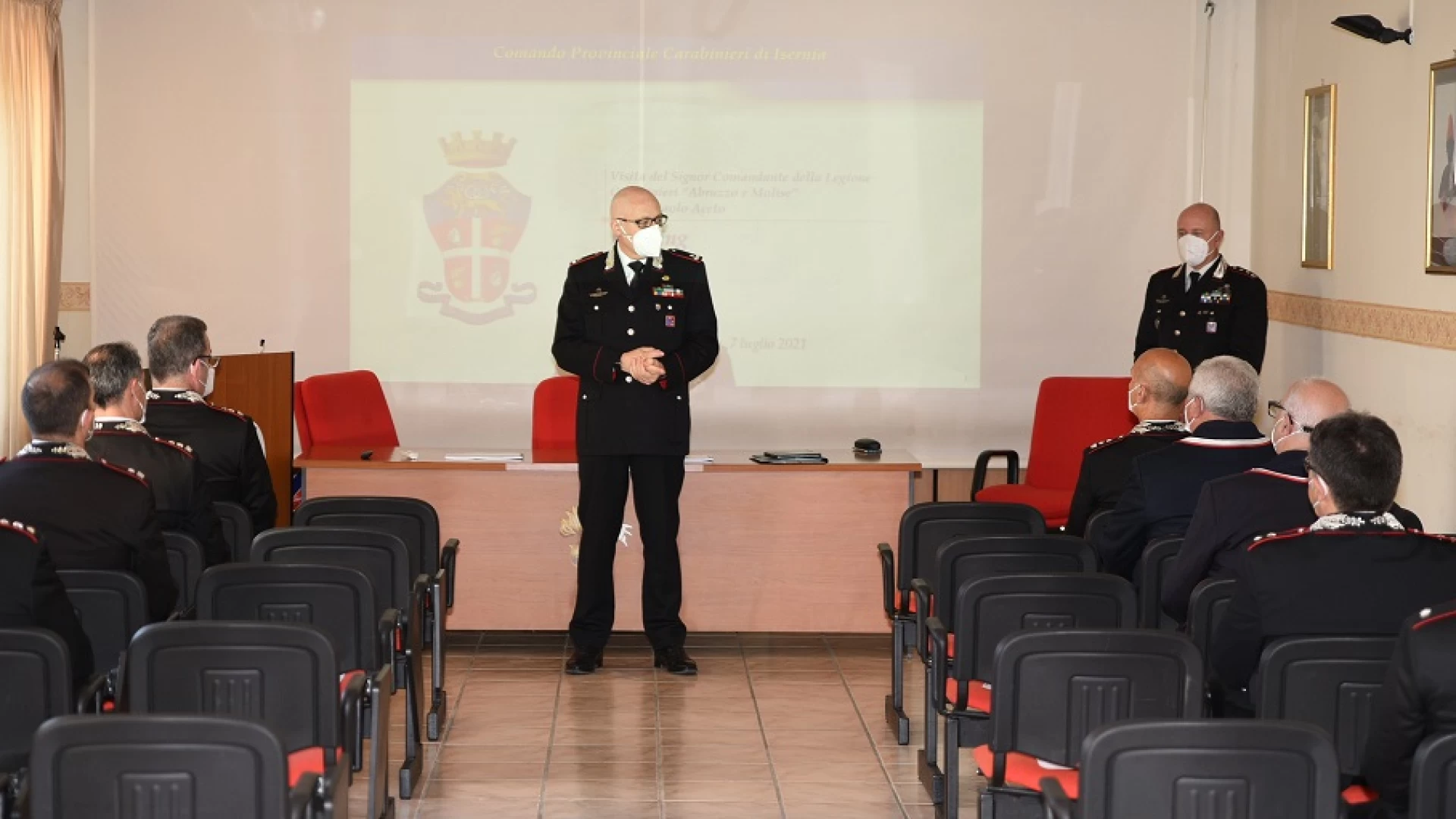 Il Comandante della Legione Carabinieri Abruzzo e Molise in visita al Comando Provinciale di Isernia.