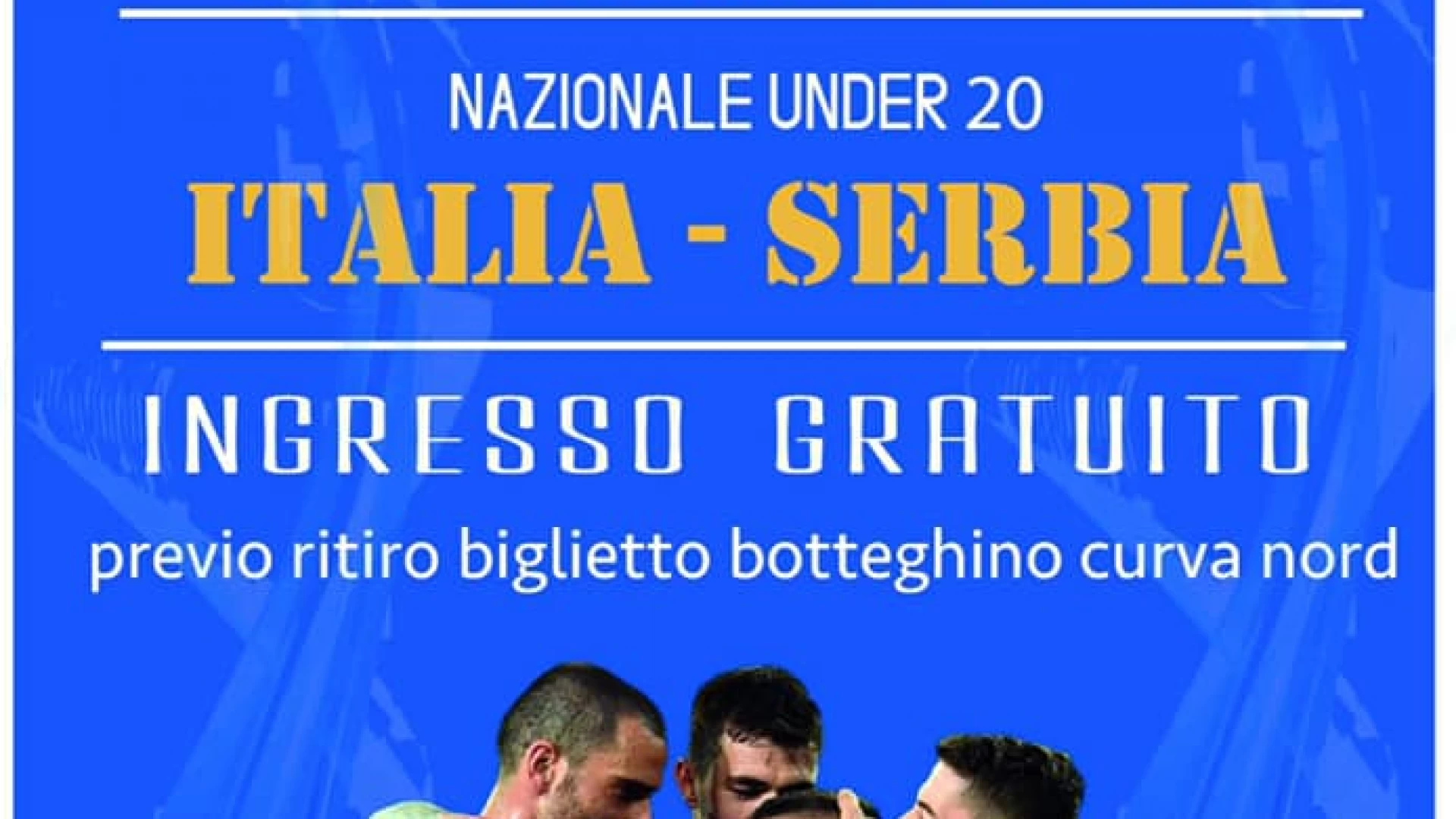 Castel Di Sangro: in campo la nazionale Under 20 contro la Serbia. Ingresso gratuito