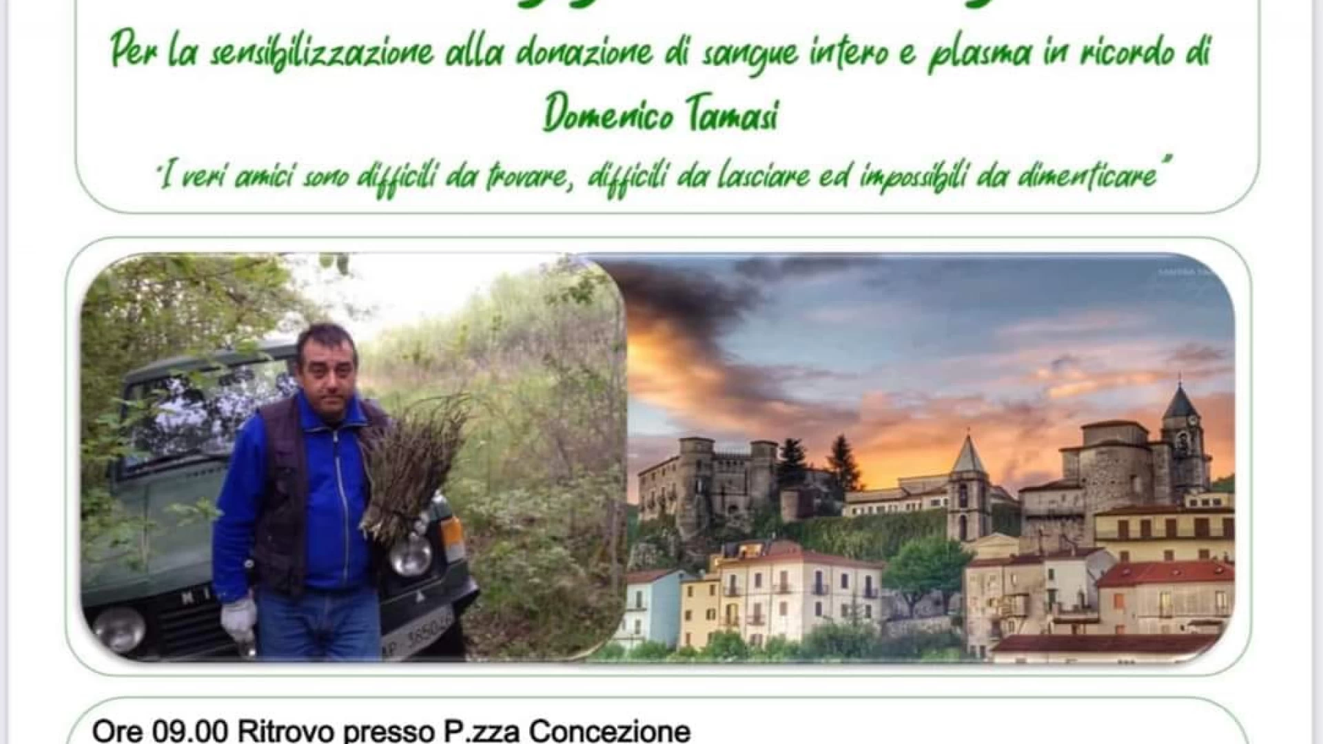 Carpinone: domenica 28 agosto la quinta edizione della passeggiata ecologica dedicata a Domenico Tamasi.