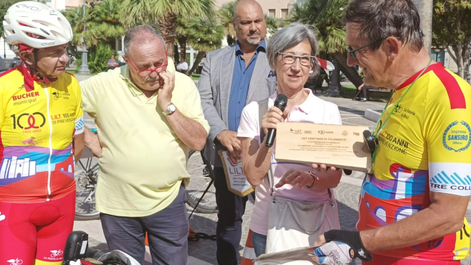 Il Coni Molise vicino alla Lilt regionale: il presidente D’Angelo presente a Termoli per l’iniziativa ‘La storia in bici’