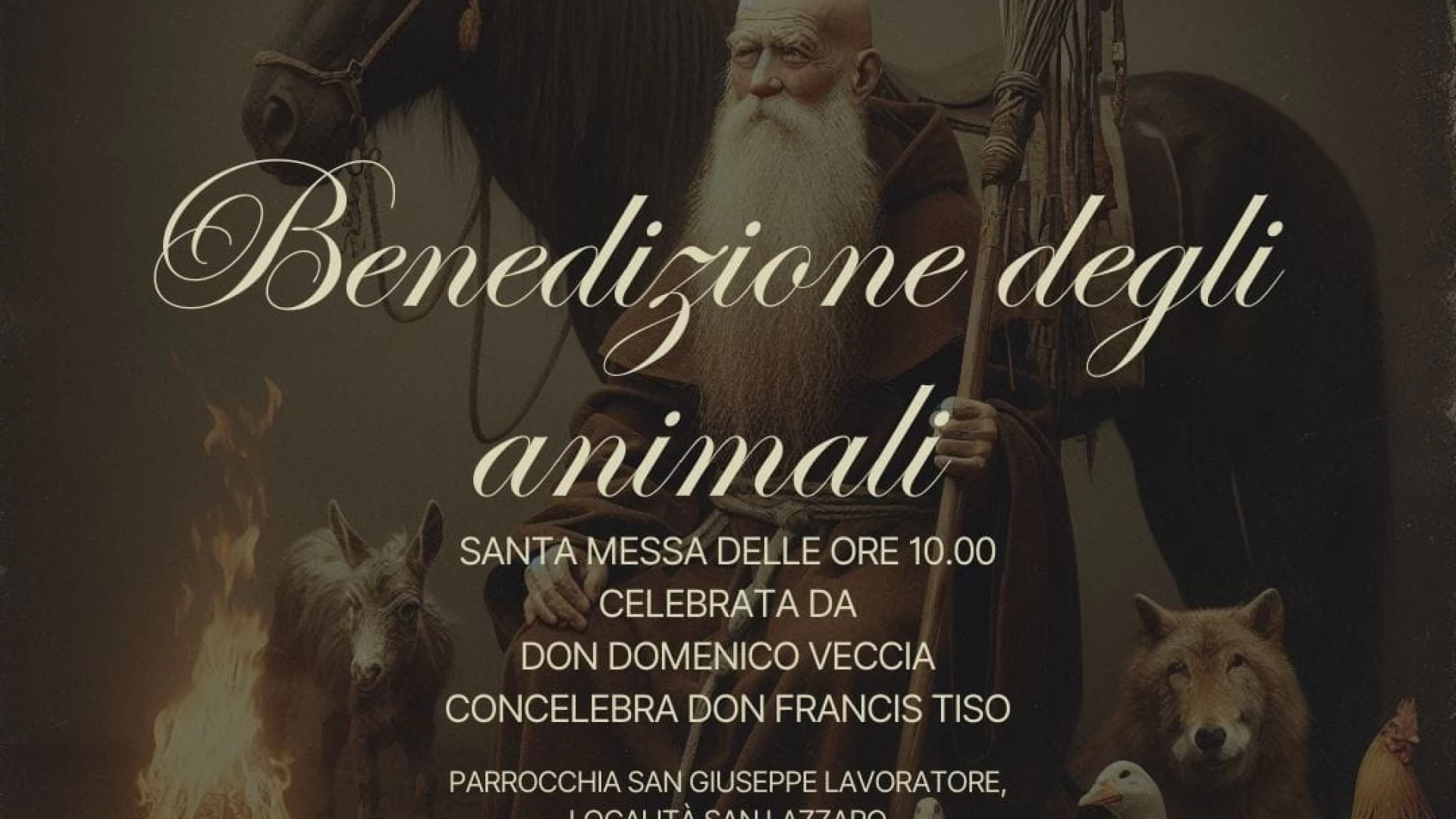 Isernia: domenica 21 gennaio la benedizione degli animali a San Lazzaro.