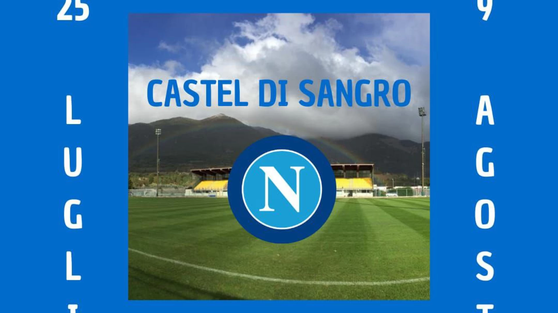 Castel Di Sangro: piccole variazioni di programma per il ritiro della SSC Napoli. La Coppa Italia porta via prima gli azzurri dall'Abruzzo. SI terminera' il 9 agosto.