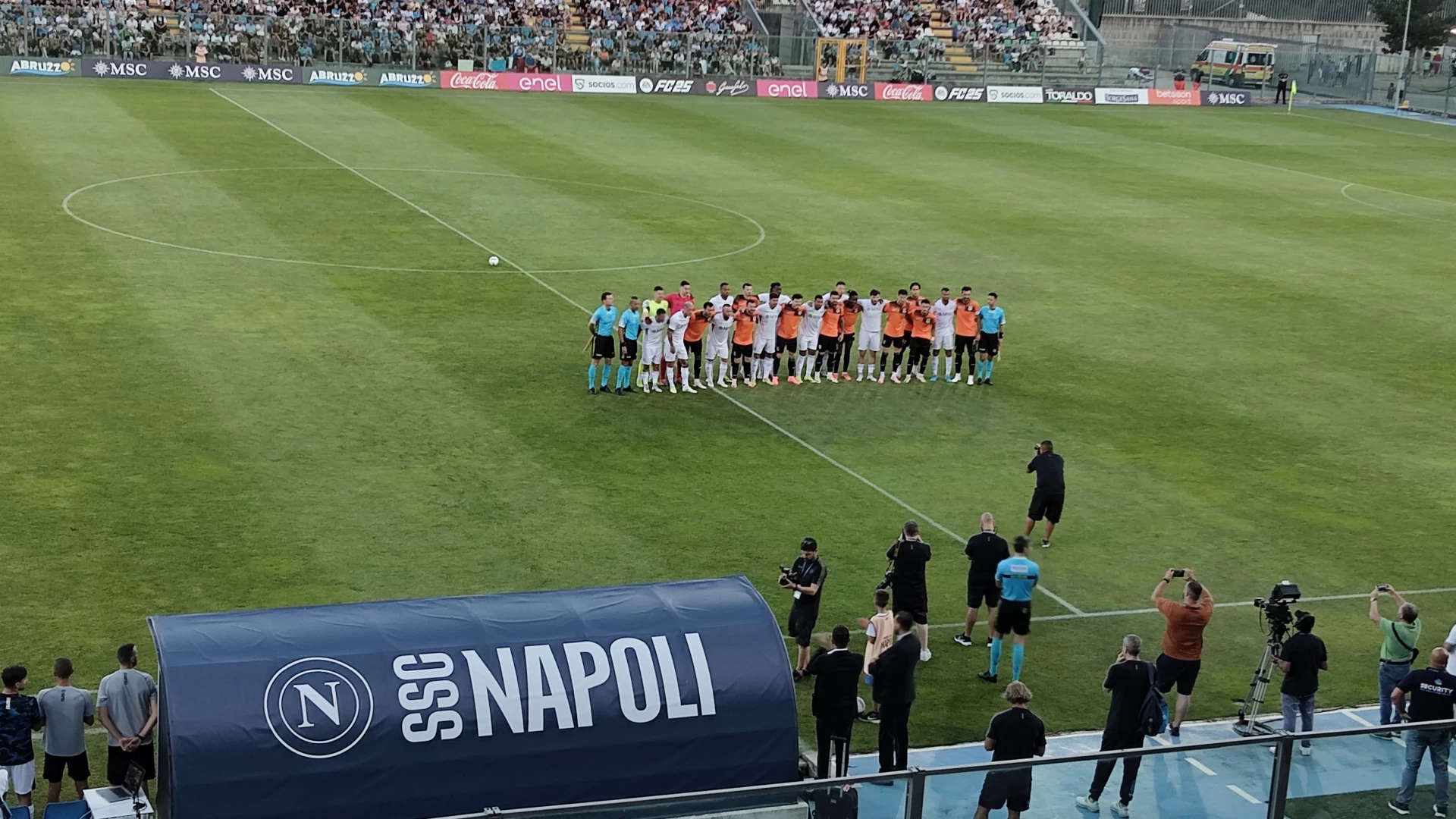 CASTEL DI SANGRO: Amichevole Napoli - Egnatia. Tabellino e risultato finale. Gli azzurri di Conte battono 4-0 la formazione Albanese.