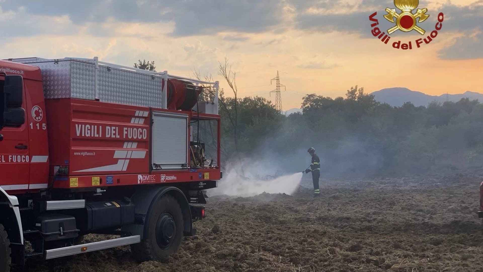 Isernia: ferragosto di fuoco. In fumo tre ettari di vegetazione e bosco. Danni per una piccola azienda agricola.