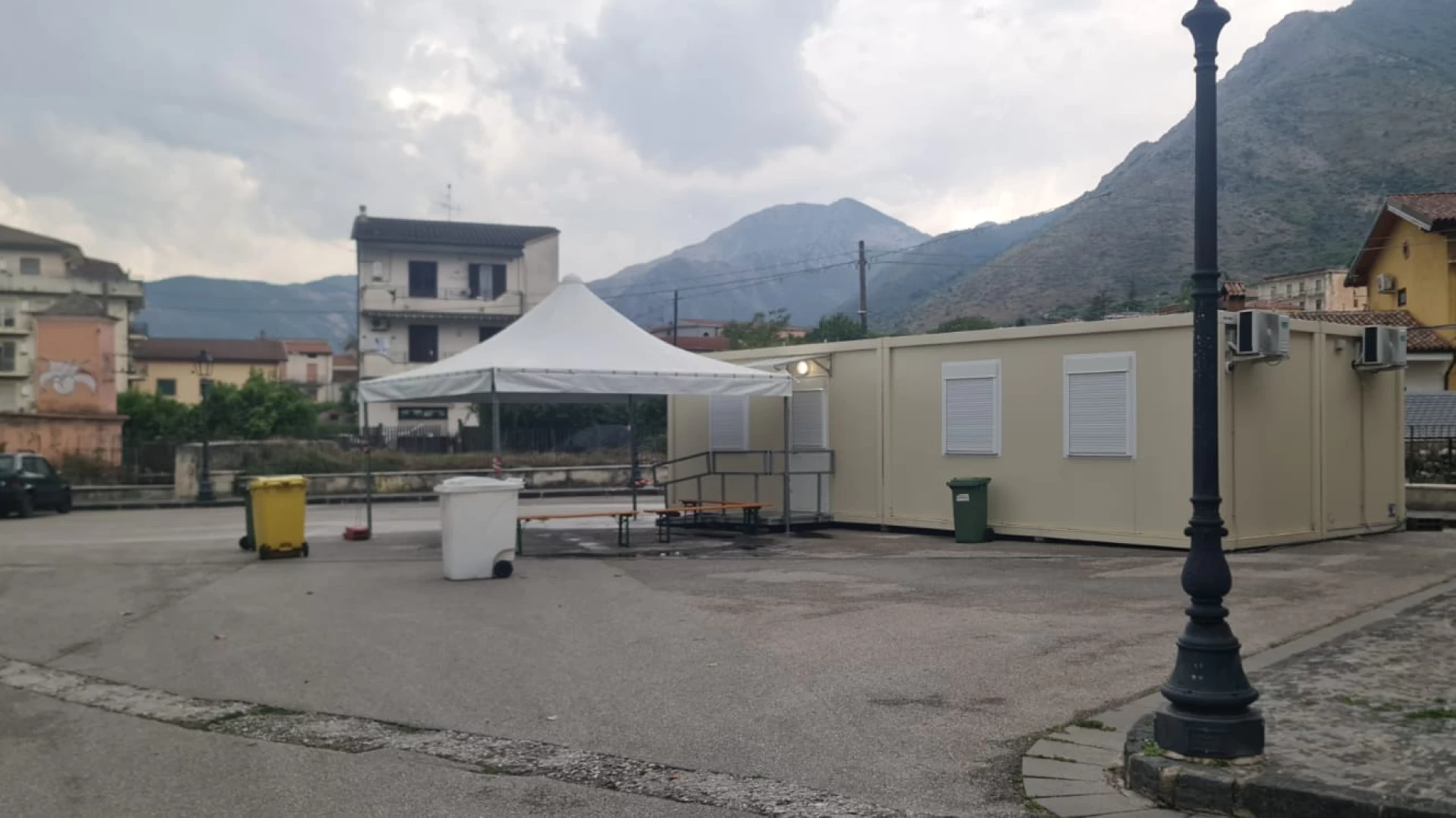 Venafro: ufficio postale temporaneo. Il comune installa un gazebo per le code ed attese dei cittadini.