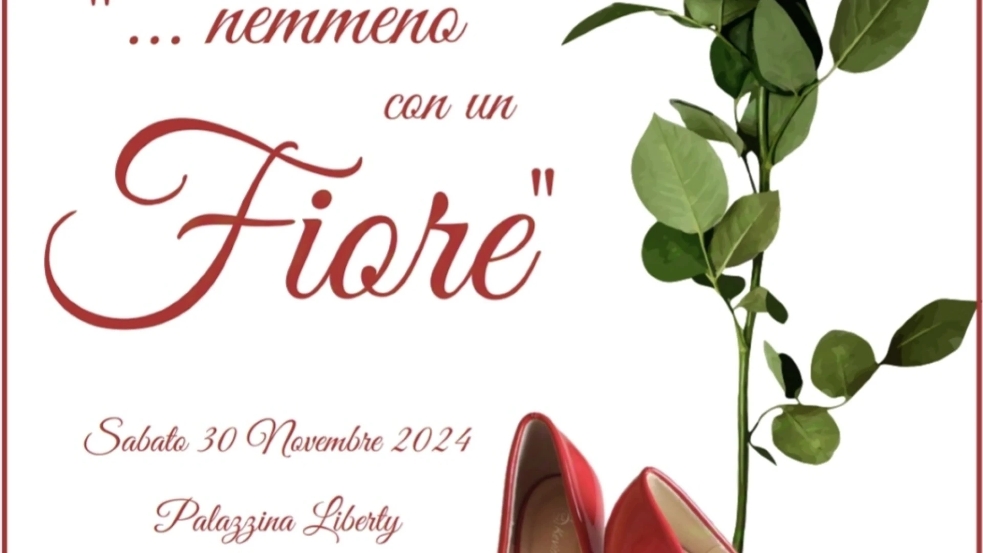 Violenza sulle donne a Venafro il 30 novembre appuntamento con "Nemmeno con un fiore".