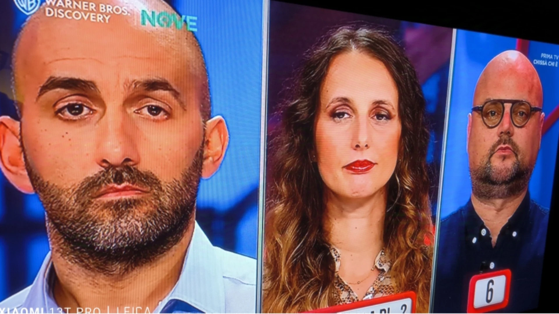 Mirco Calabrese di Isernia su Canale 9, protagonista del programma "Chissà  chi e' ". E' stato uno degli otto ignoti da riconoscere.