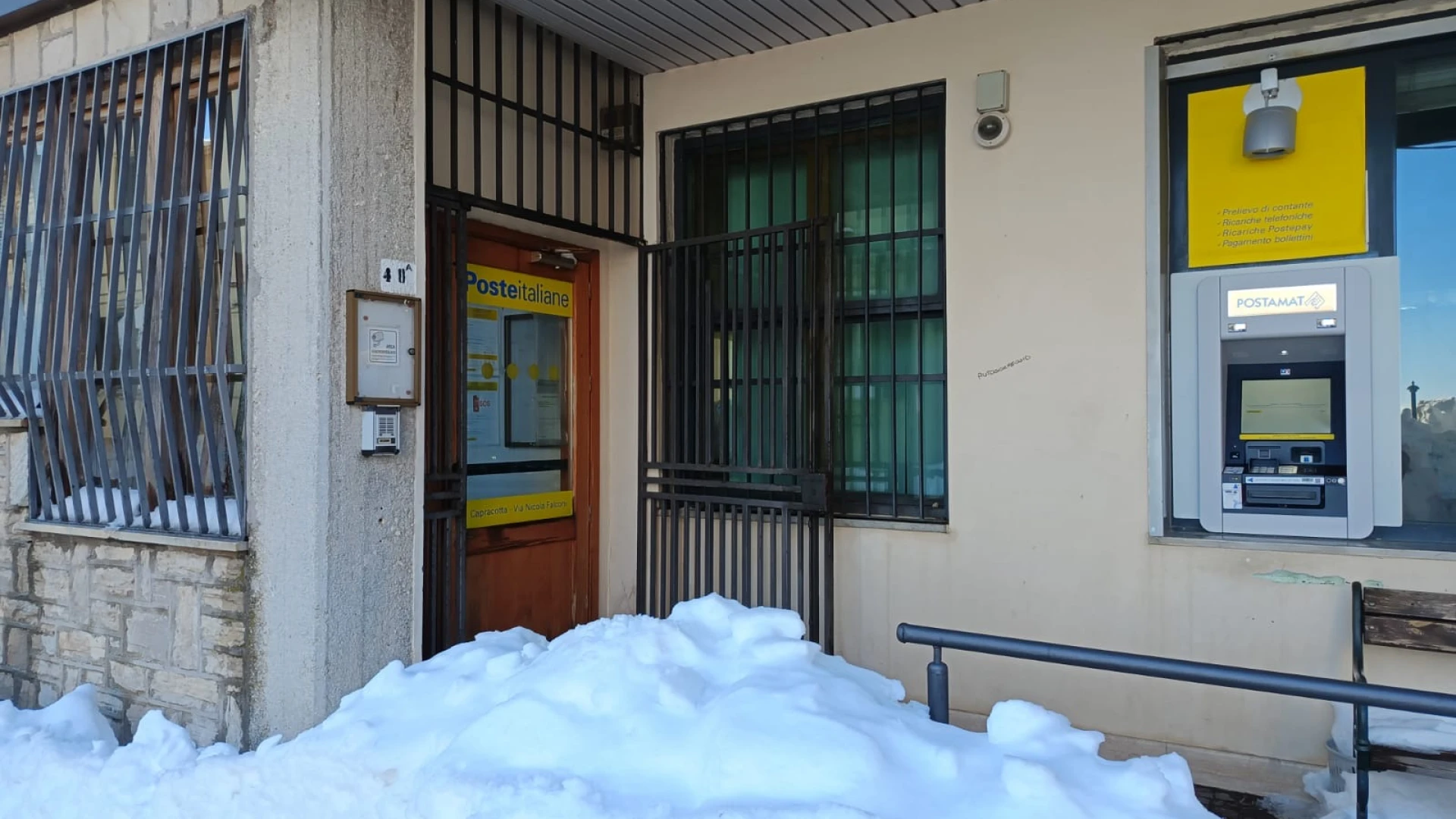 Poste Italiane: installato ATM Postamat di nuova generazione a Capracotta.