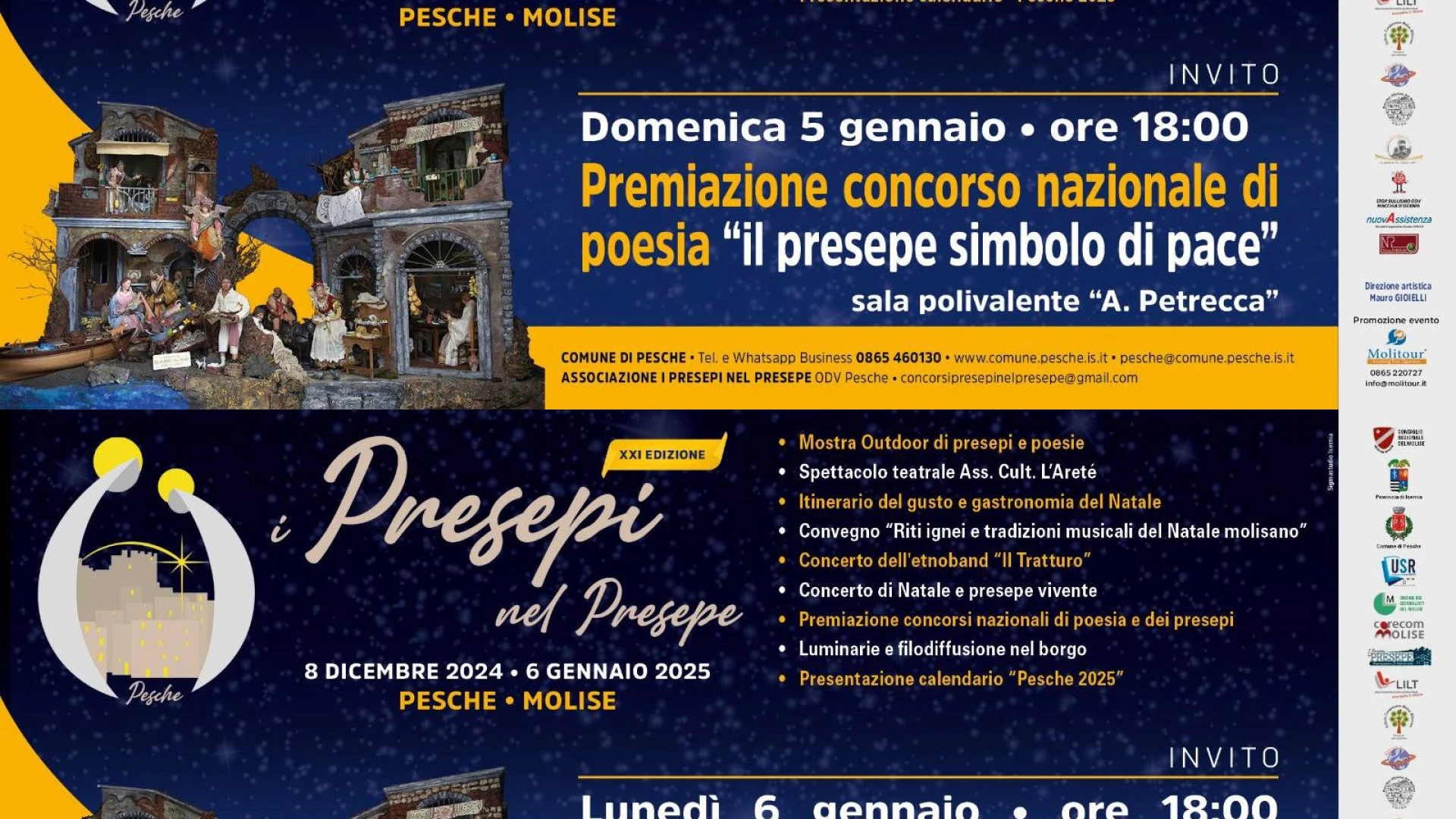 Pesche: termina l’edizione 2024 dei “Presepi nel Presepe”. Domenica la premiazione del concorso nazionale.