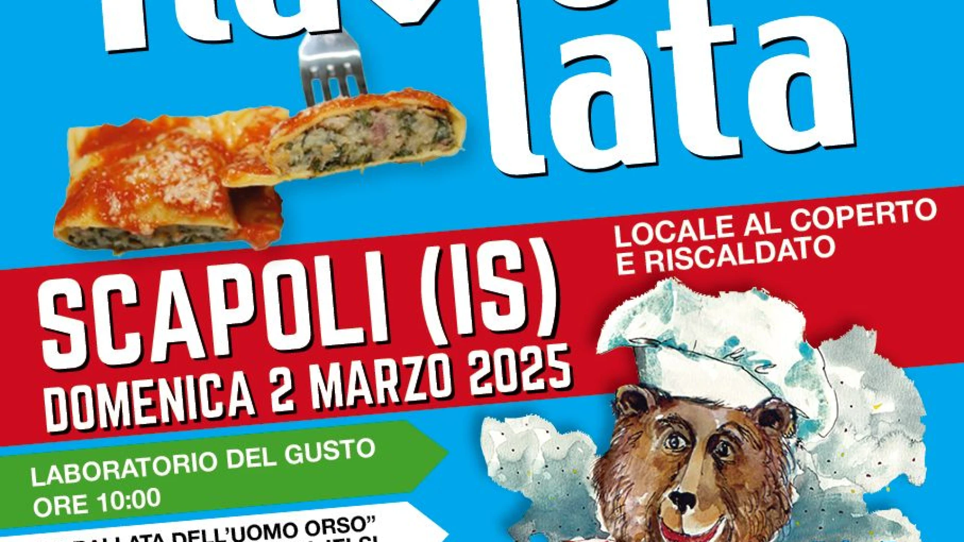 Scapoli: domenica 2 marzo l'appuntamento con la "Raviolata". Evento promosso dall'associazione turistica Pro Scapoli.