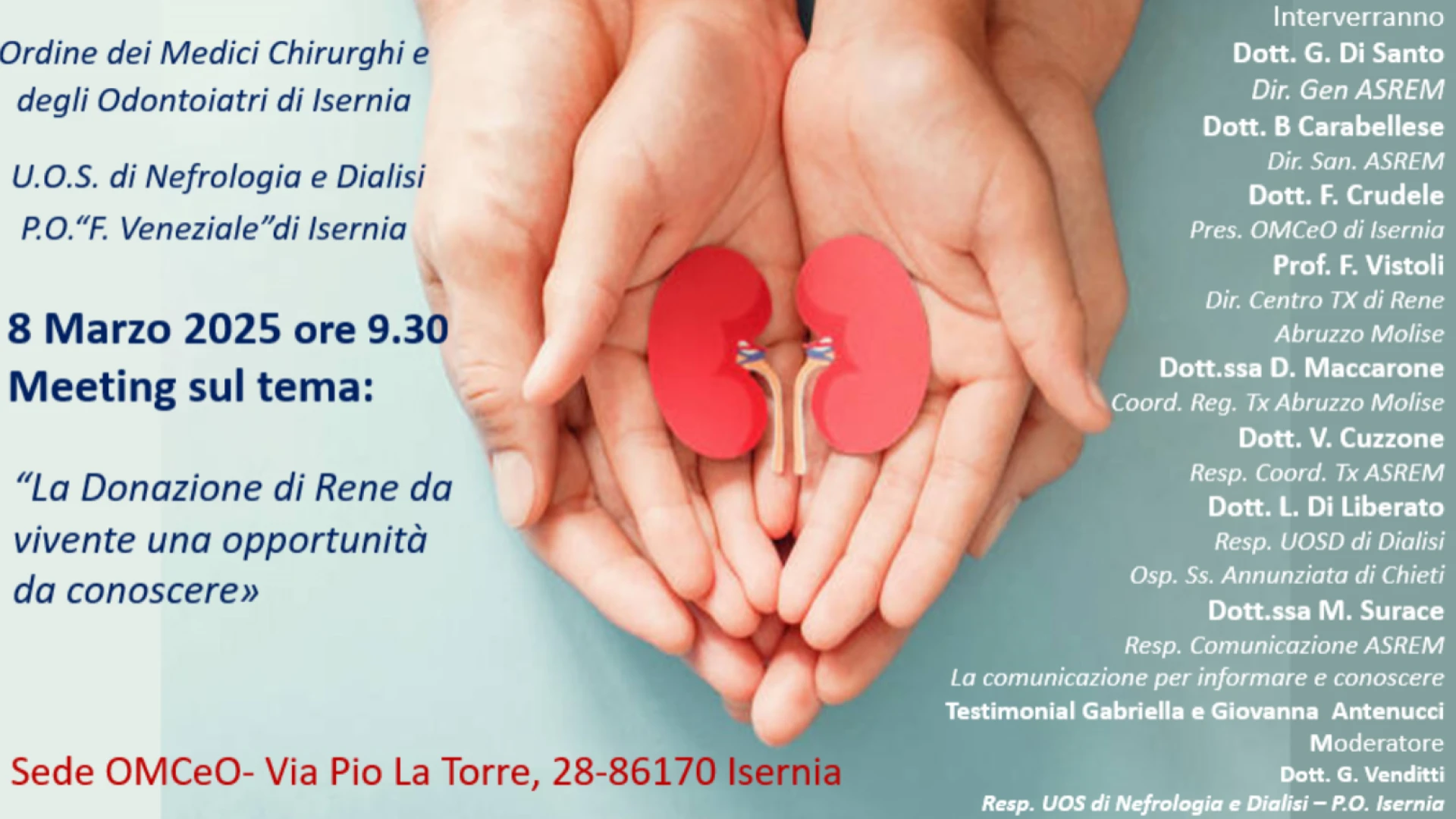 Donazione di Rene da vivente: approfondimenti ad Isernia