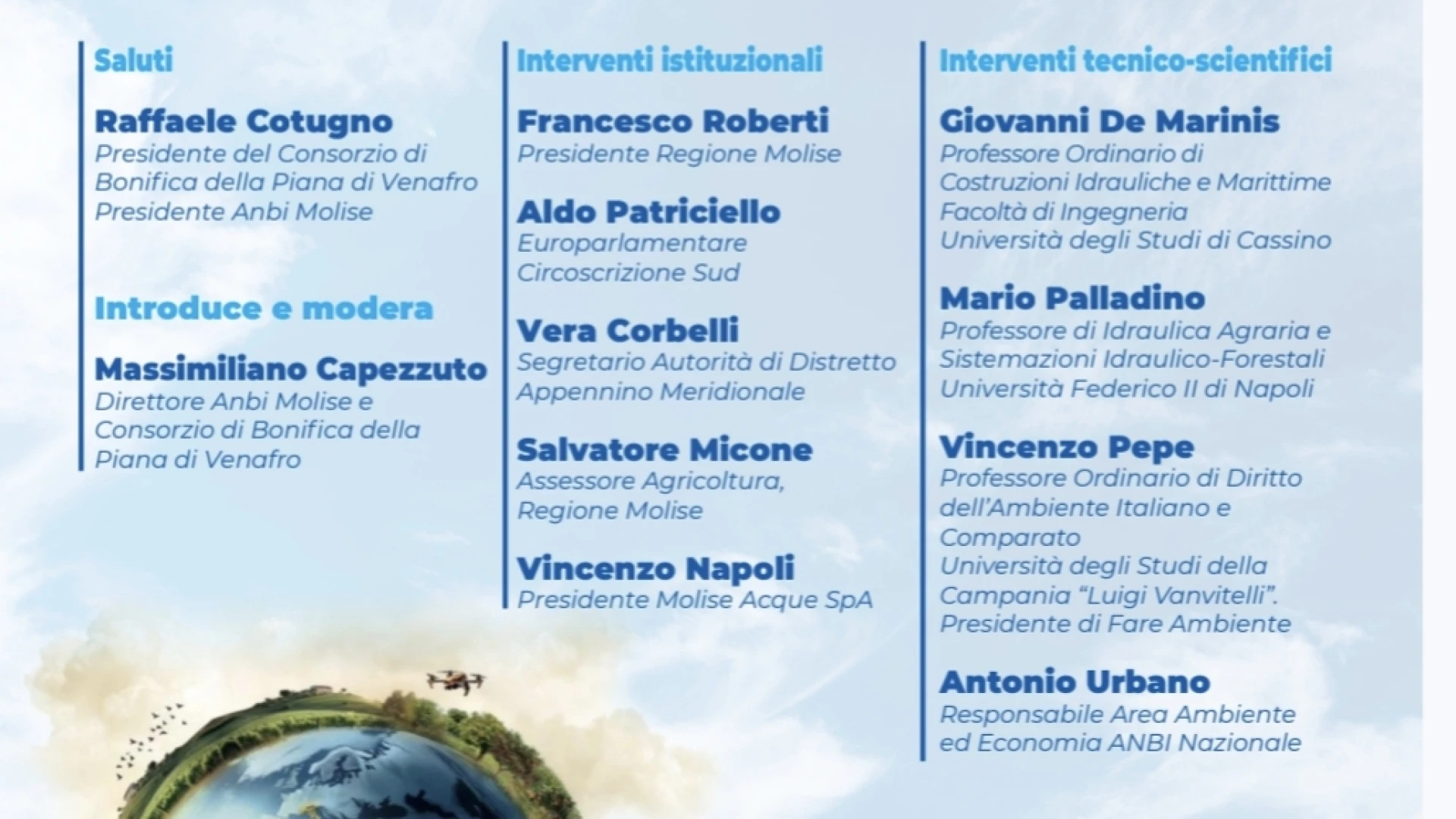 Venafro: il cerchio dell'Acqua, settimana nazionale della Bonifica e dell'irrigazione