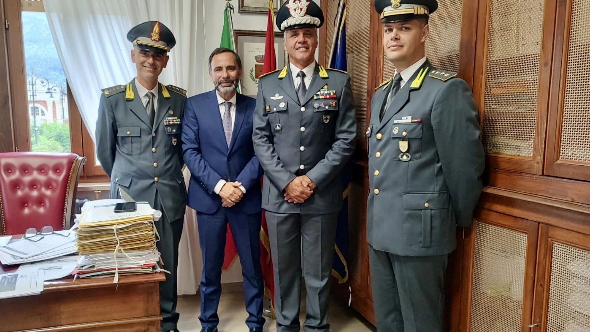 Gioia dei Marsi, il Sindaco incontra i vertici della Guardia di Finanza