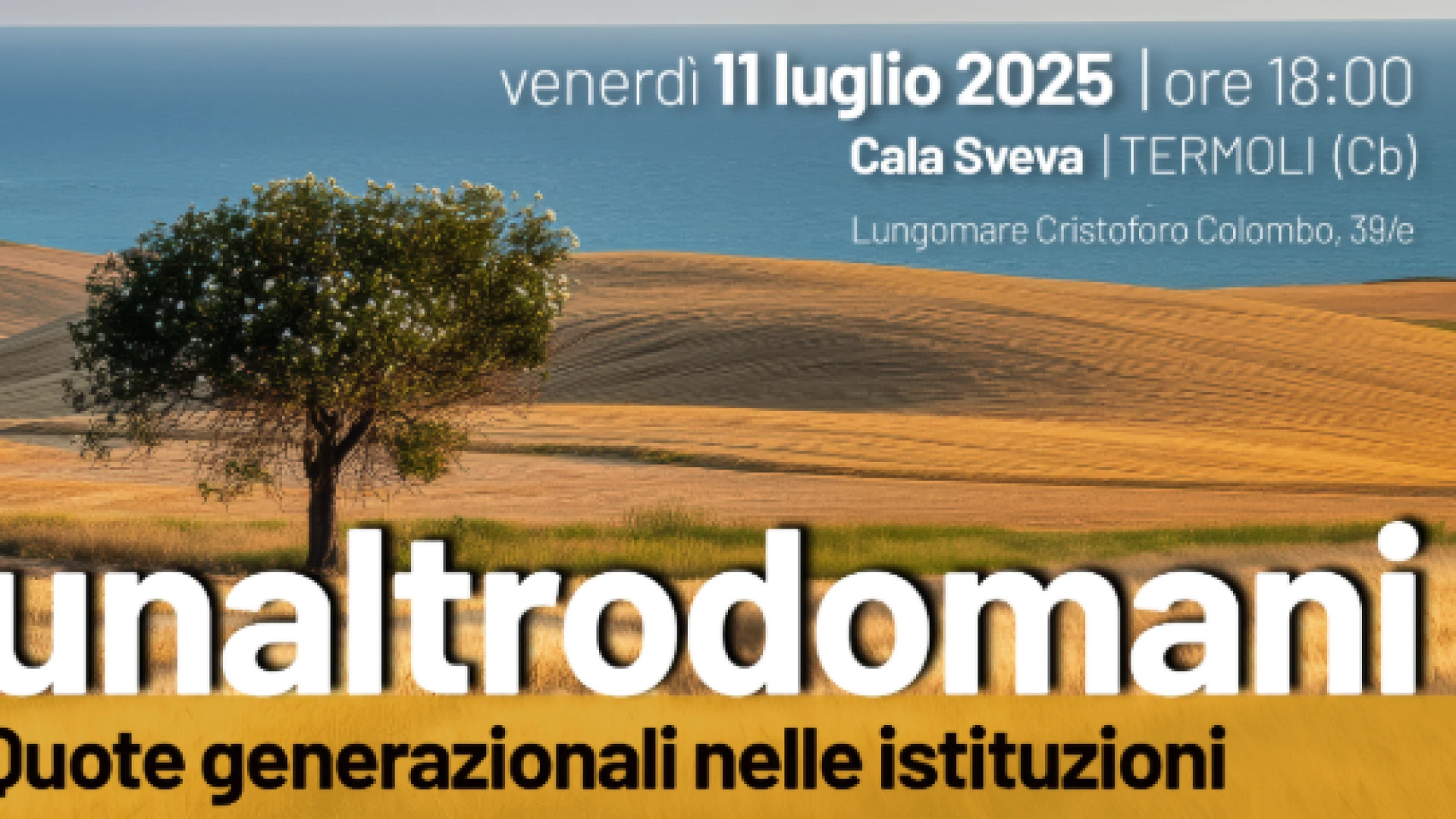 Termoli, "Partecipa Molise" promuove un dibattito su "Quote Generazionali nelle Istituzioni" e l’iter della proposta di Legge "Guglielmo Minervini"