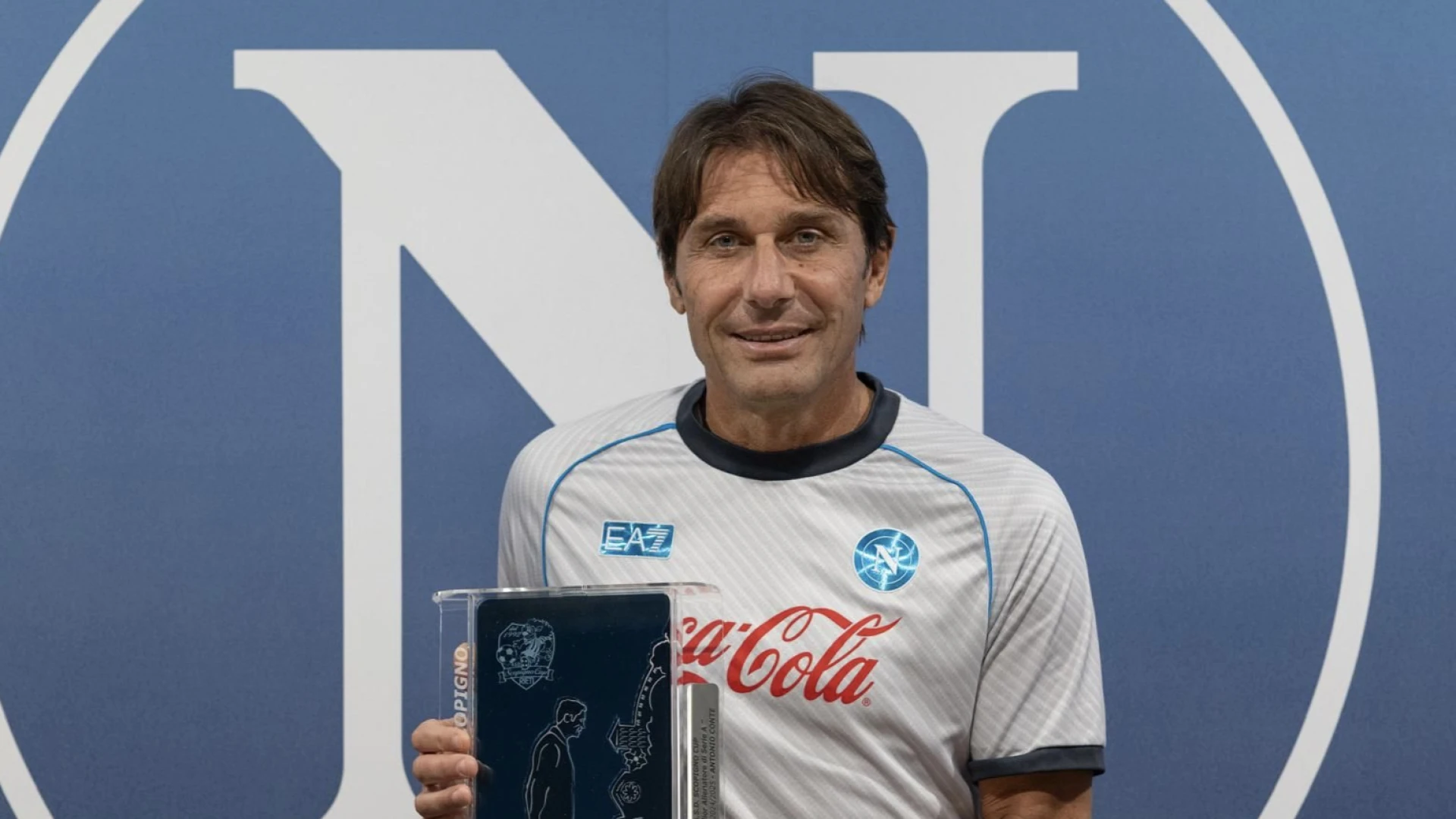 Antonio Conte ha ricevuto oggi il premio Manlio Scopigno quale migliore allenatore della serie A 2024-25