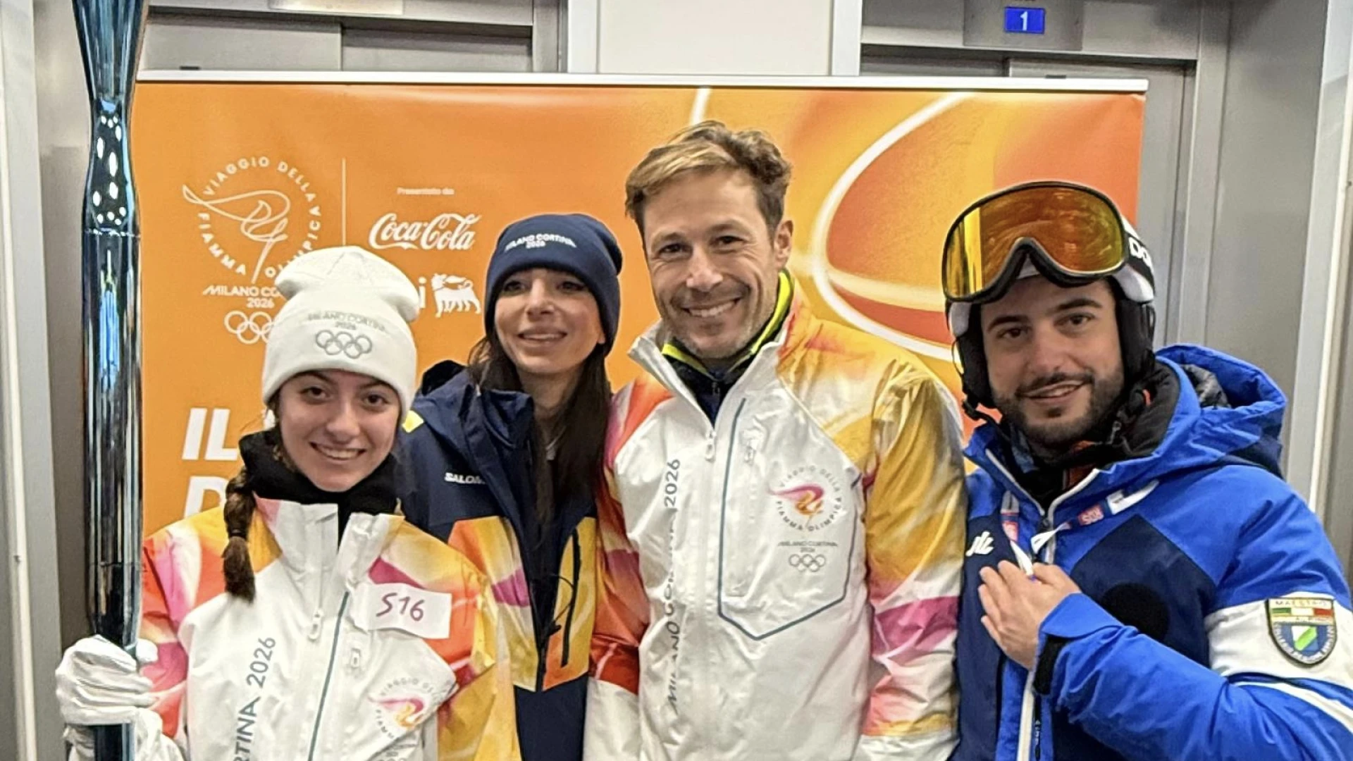 Lo Sci Club Castel Di Sangro accompagna la fiamma Olimpica sulle piste da sci.