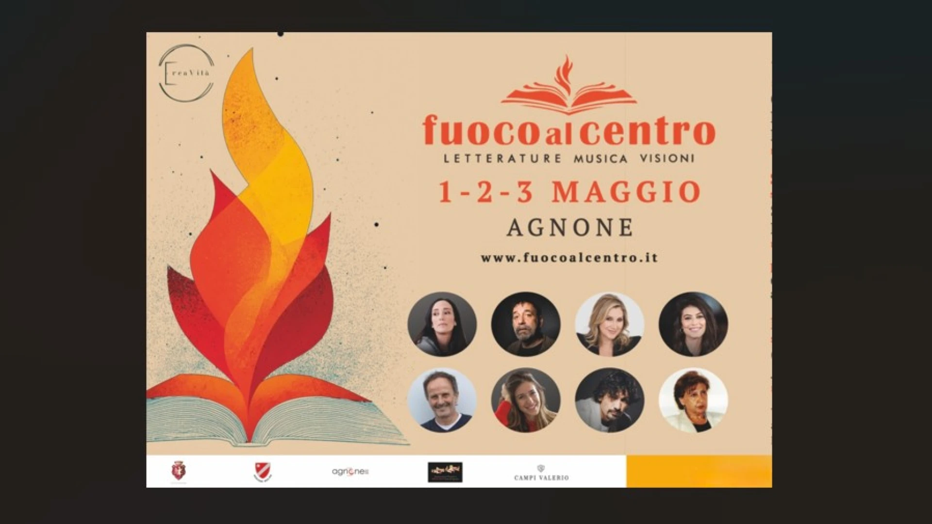 Agnone: torna il festival “FUOCO AL CENTRO”. Previsti incontri letterari e musicali con 8 ospiti prestigiosi.