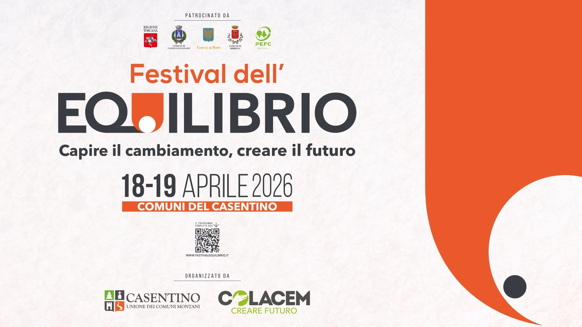 Festival dell’Equilibrio: il 18 e 19 aprile il Casentino (Arezzo) diventa luogo di confronto sul futuro