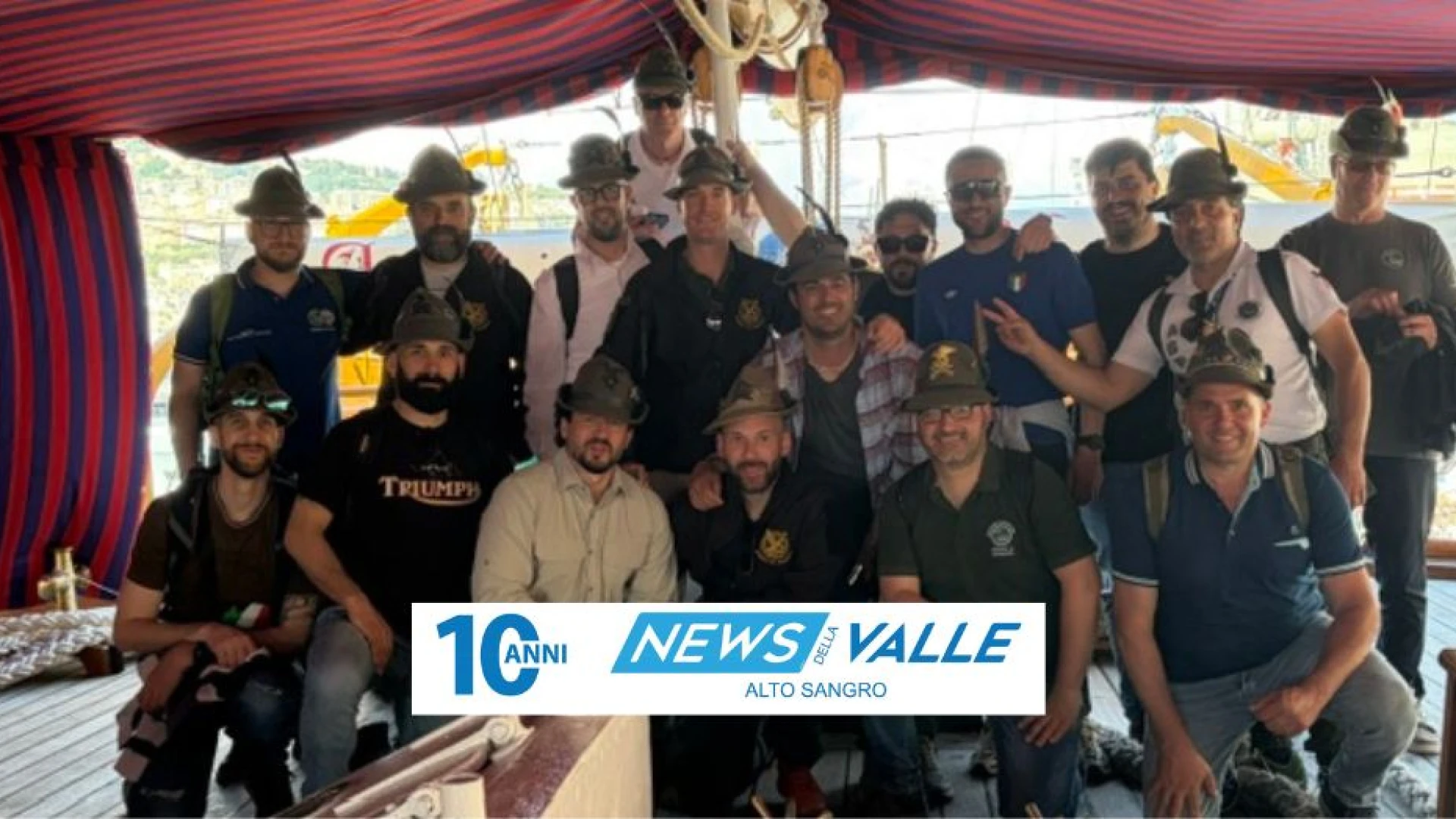 Castel Di Sangro: gli alpini del gruppo “Orazio Ricchiouto” visitano la nave scuola Amerigo Vespucci in occasione della 97°esima adunata nazionale.