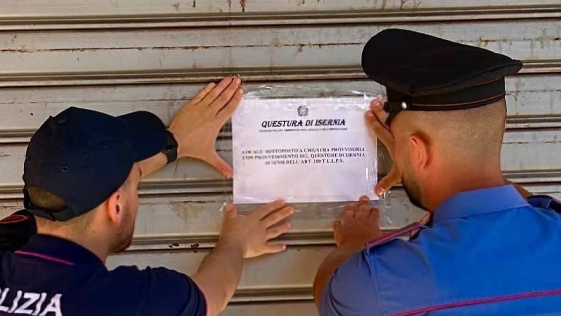 Venafro: ordine e sicurezza pubblica, sospesa per 15 giorni dalla Questura licenza a locale del centro cittadino.