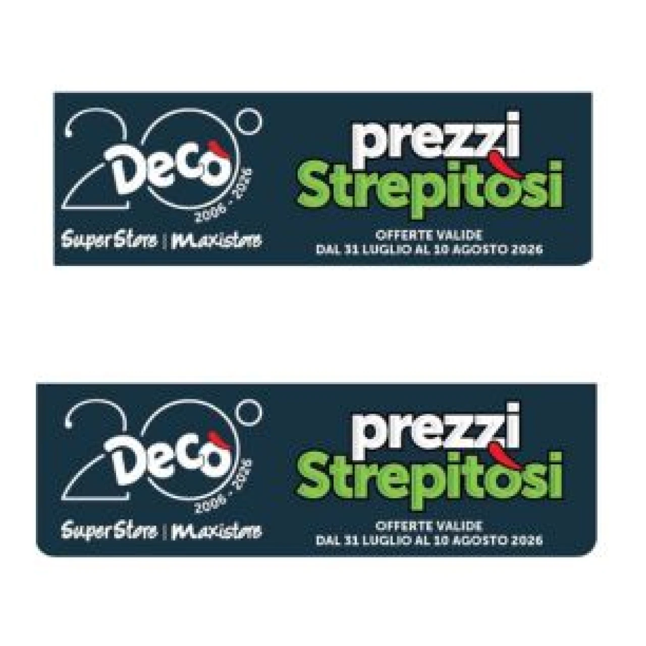 Banner offerte Maxistore Deco' 10 agosto 2026