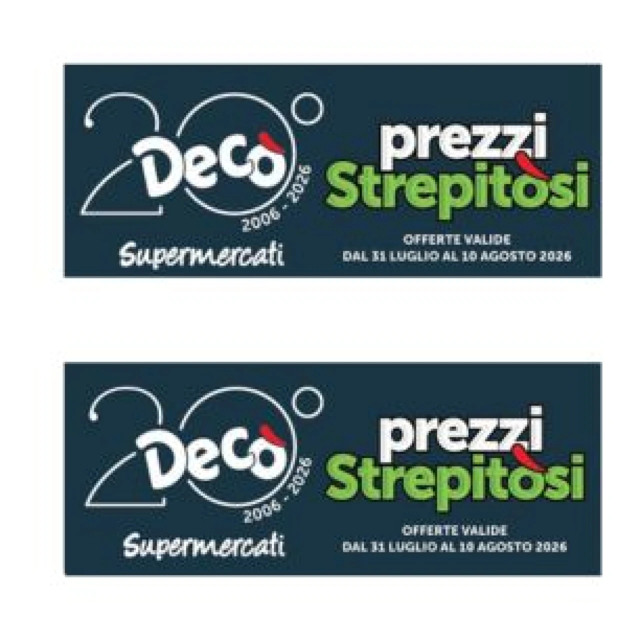 Banner offerte Deco' supermercati 10 agosto
