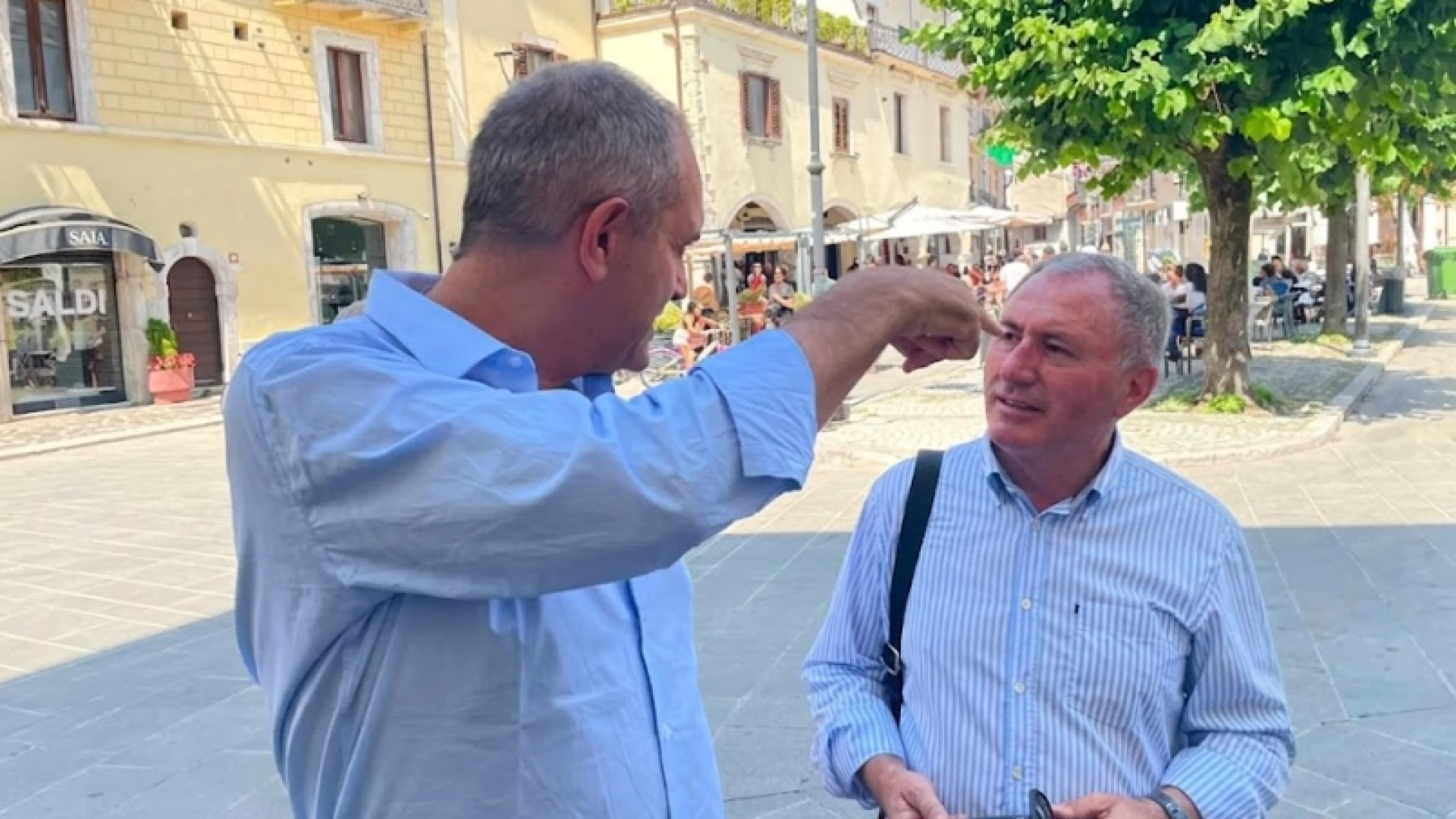 Castel Di Sangro:  De Magistris accolto dal Sindaco Caruso. La visita dell'ex sindaco di Napoli in città.
