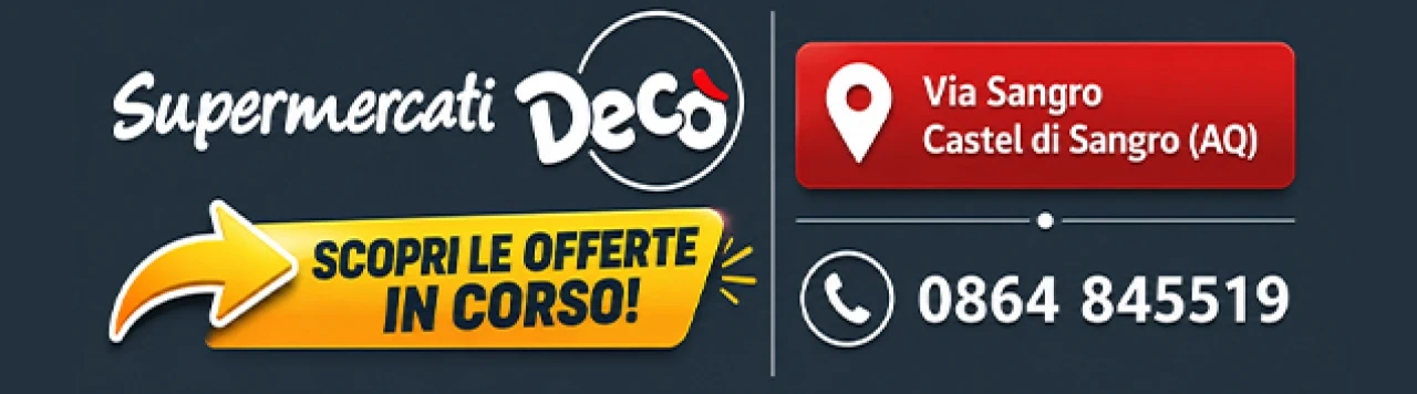 Banner supermercati Deco' offerte fino al 20 agosto supermercati 636 per 177 pixel