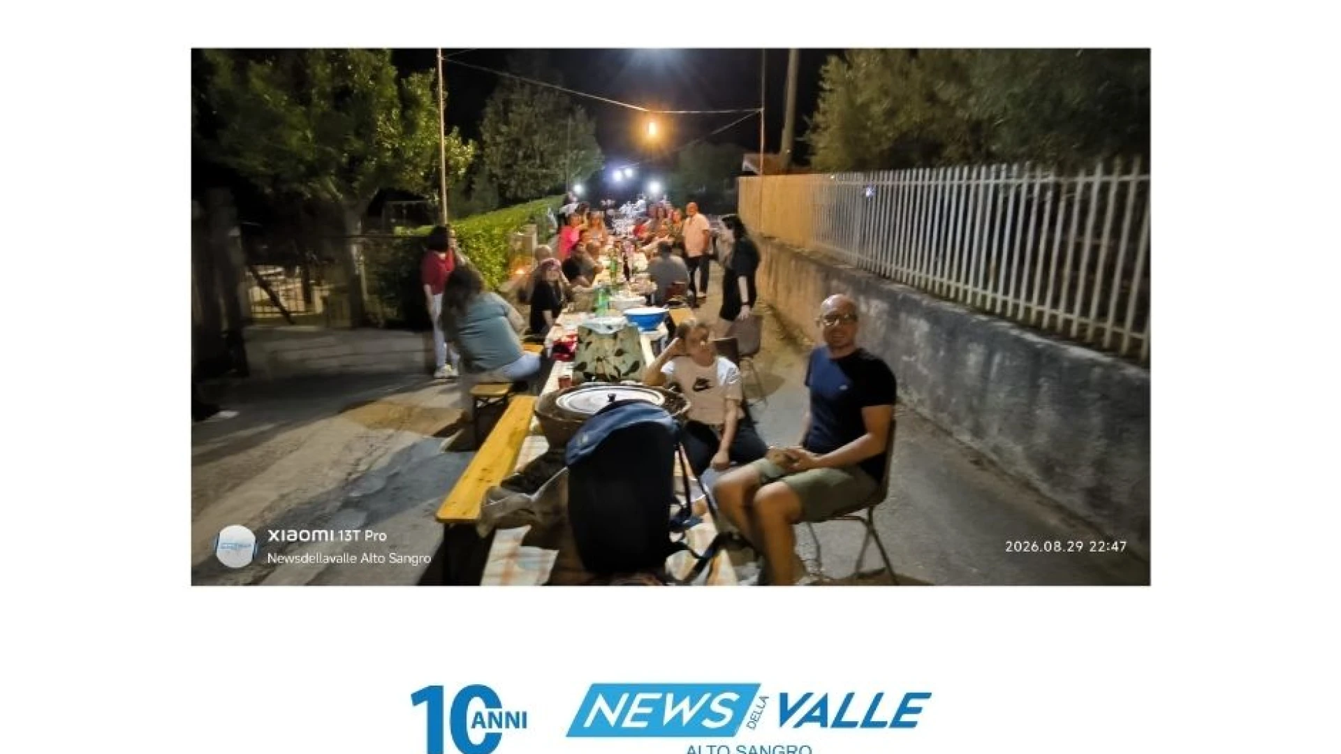 Colli a Volturno: successo per la prima edizione di “magna San Lorenzo”. Un quartiere intero si e’ ritrovato a tavola.