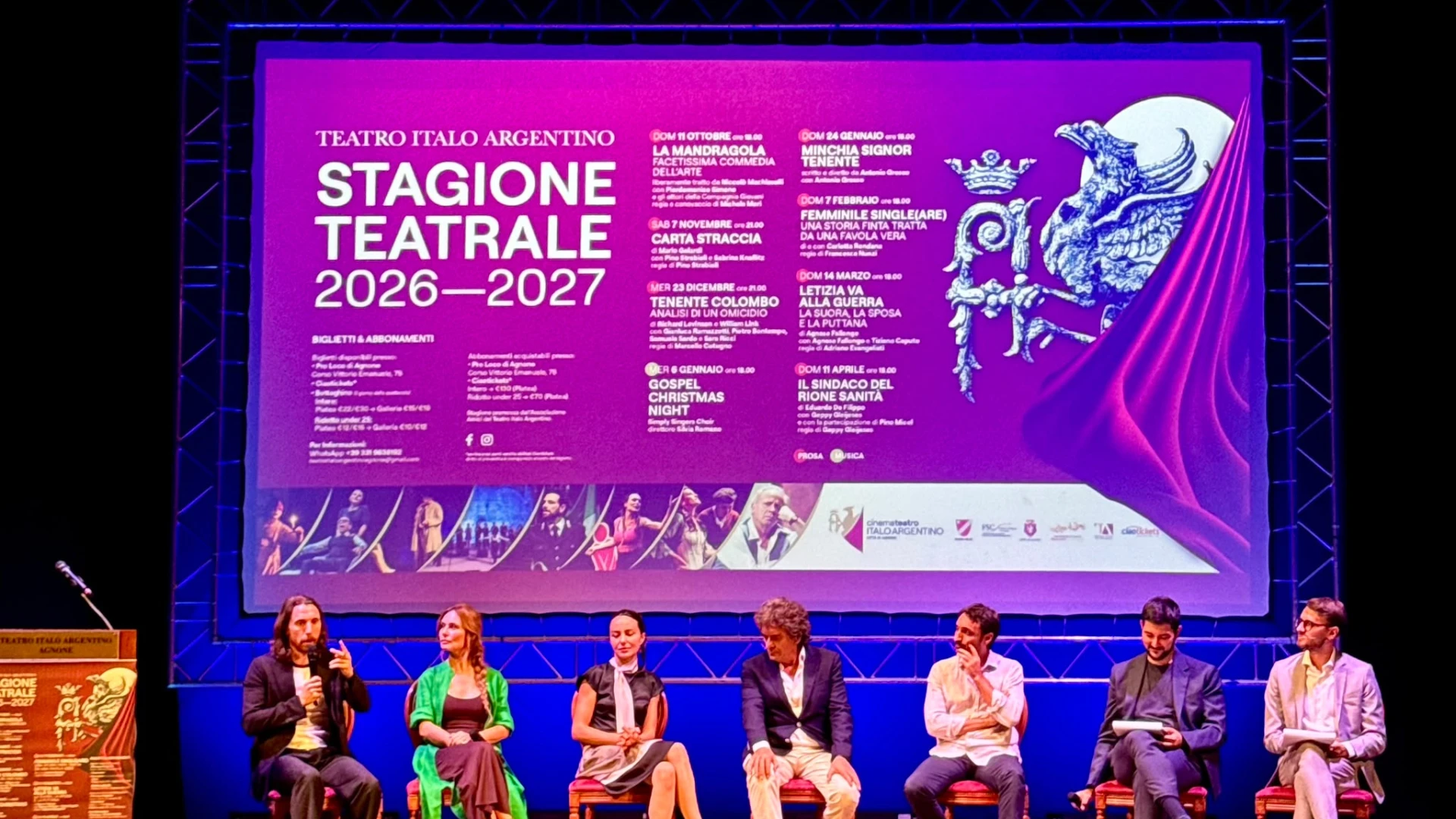 AGNONE:  presentata ufficialmente la nuova stagione teatrale dell'Italo Argentino.