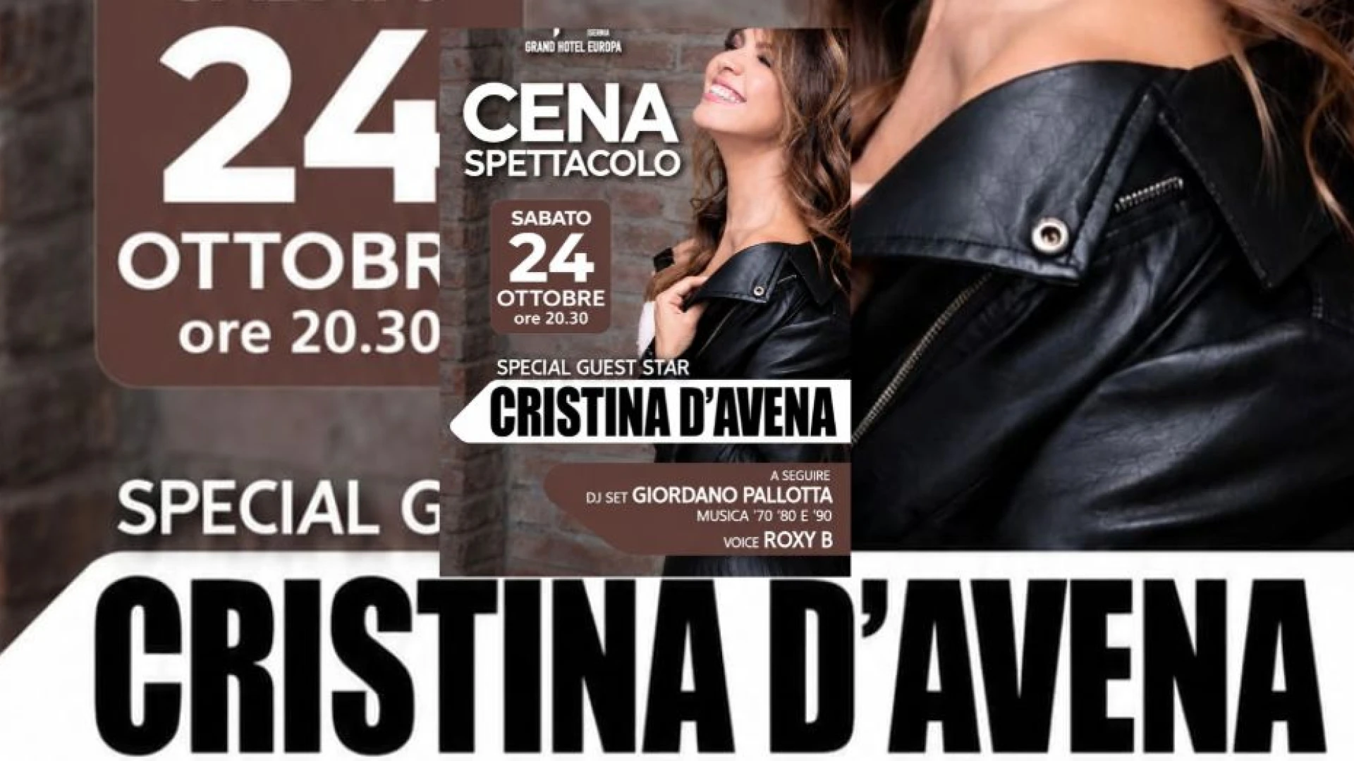 Cristina D’Avena apre la stagione delle cene spettacolo presso il GRAND Hotel Europa. Si parte sabato 24 ottobre.