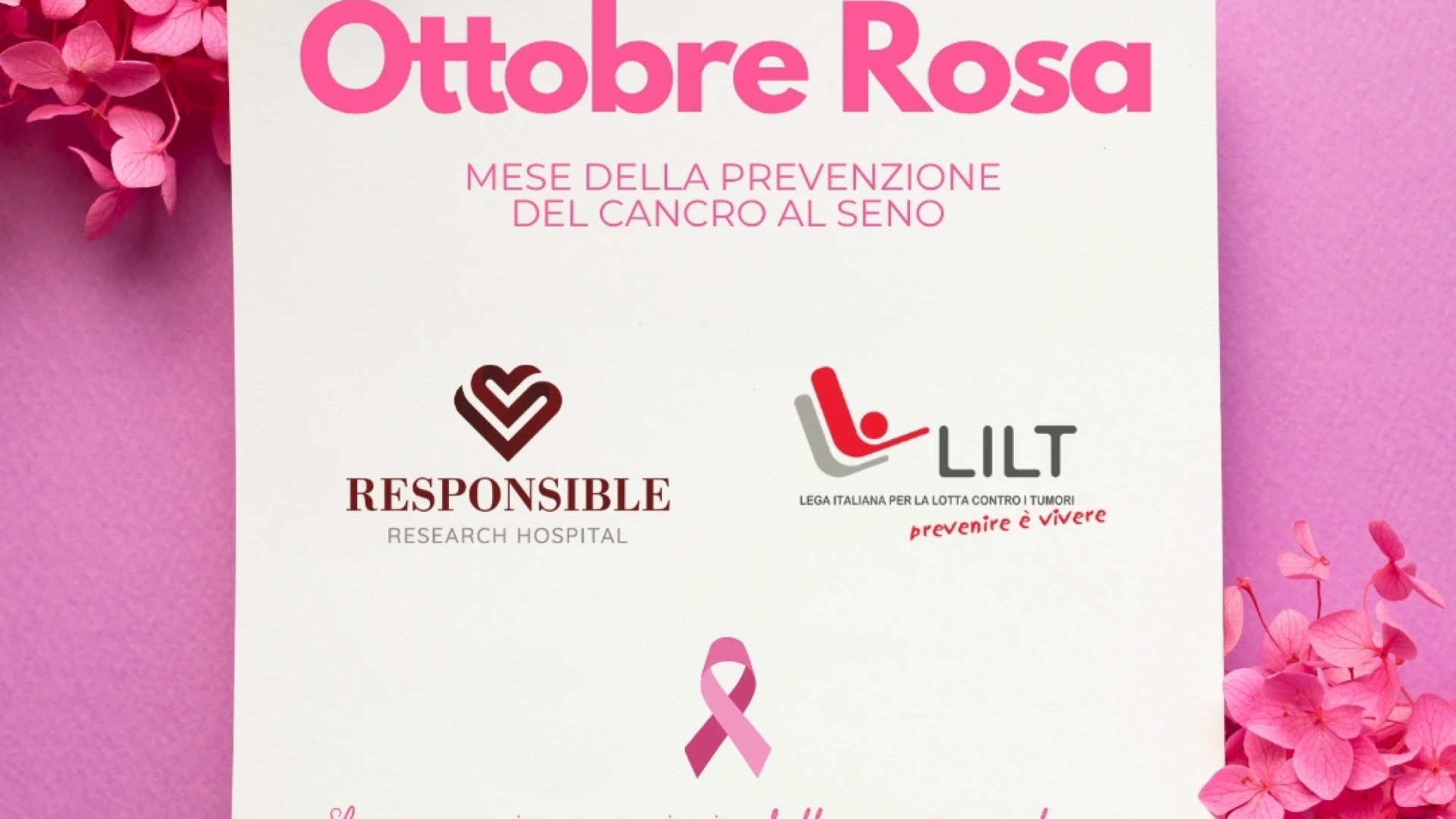 Ottobre Rosa LILT: al Responsible Research Hospital tre percorsi gratuiti di prevenzione senologica