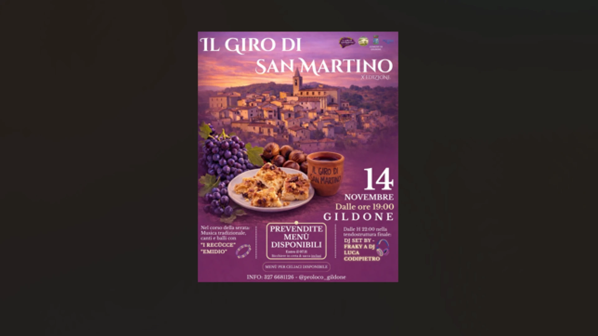 Gildone: torna l’appuntamento autunnale con i Giro di San Martino. L’evento in programma sabato 14 novembre.