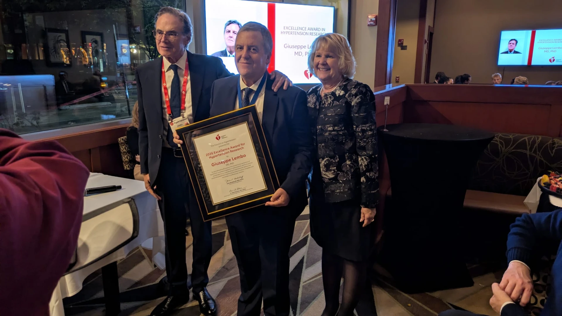 A Giuseppe Lembo il premio dell’American Heart Association per la ricerca sull’ipertensione