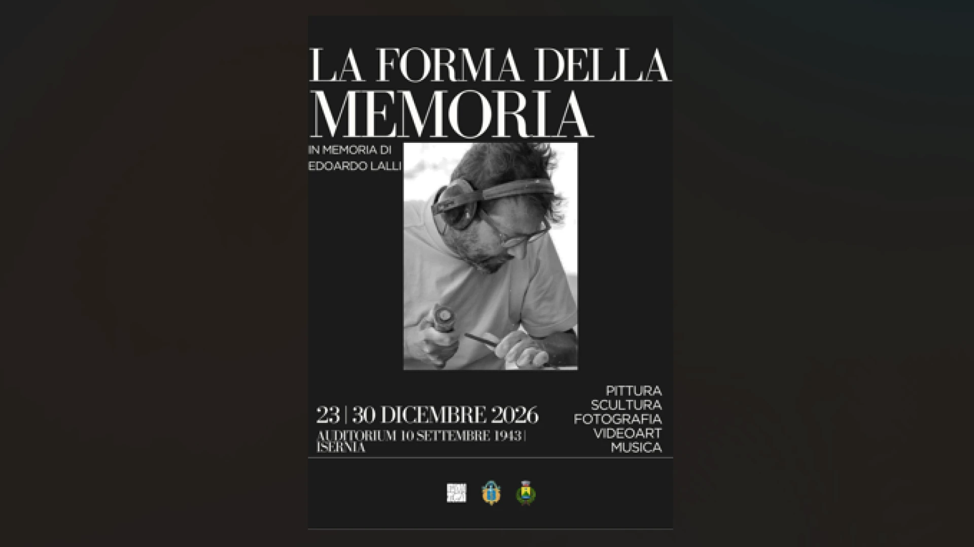 Isernia: dal 23 al 30 dicembre “La Forma della Memoria” , la mostra collettiva dedicata ad Edoardo Lalli.